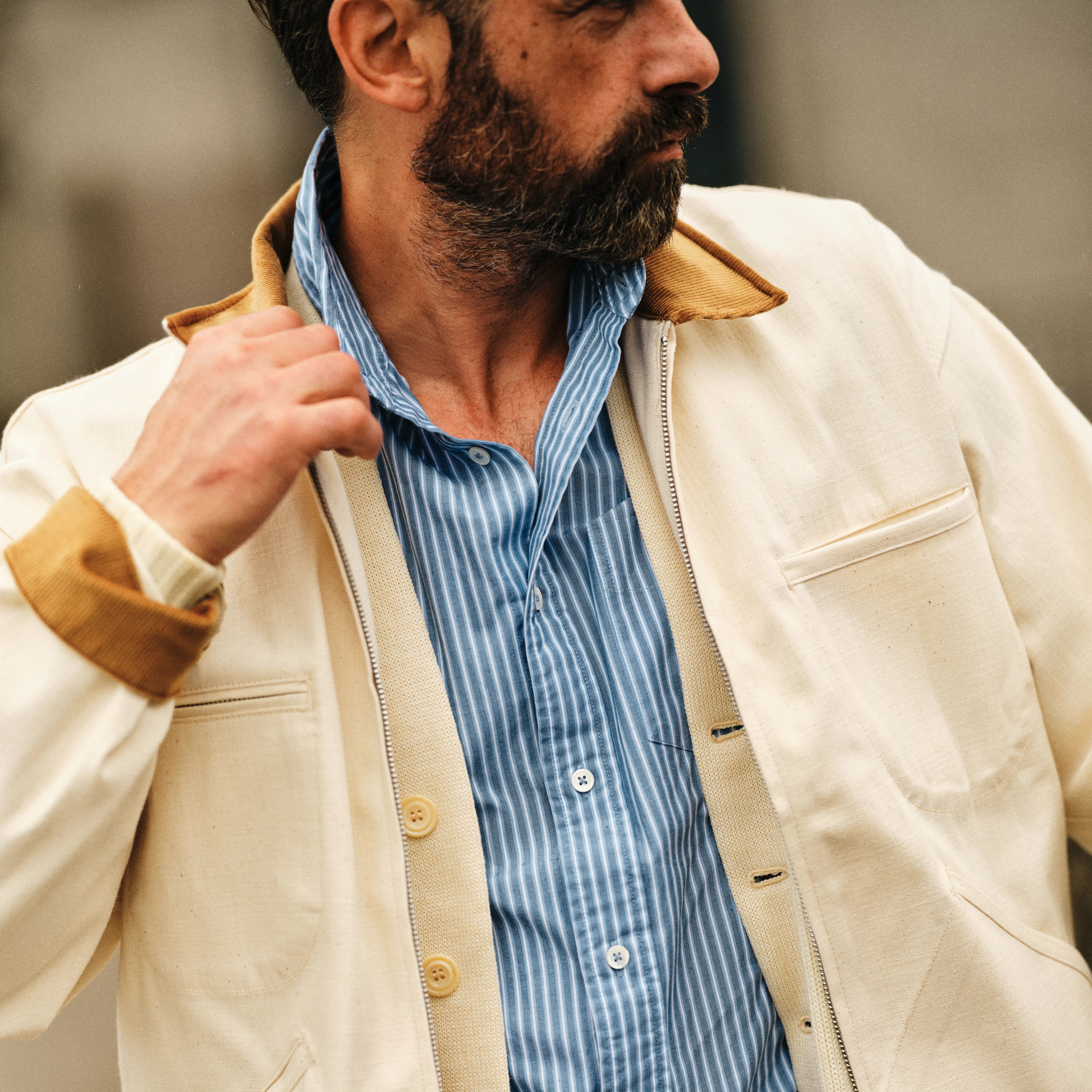 Relwen Highland Blues Long Sleeve Shirt - Blue/White Stripe | Long