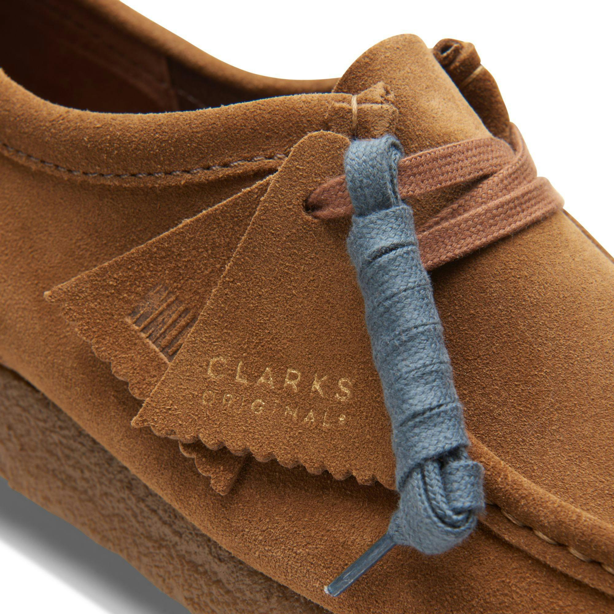 Clarks Originals Wallabee Cola Check Suede Shoes