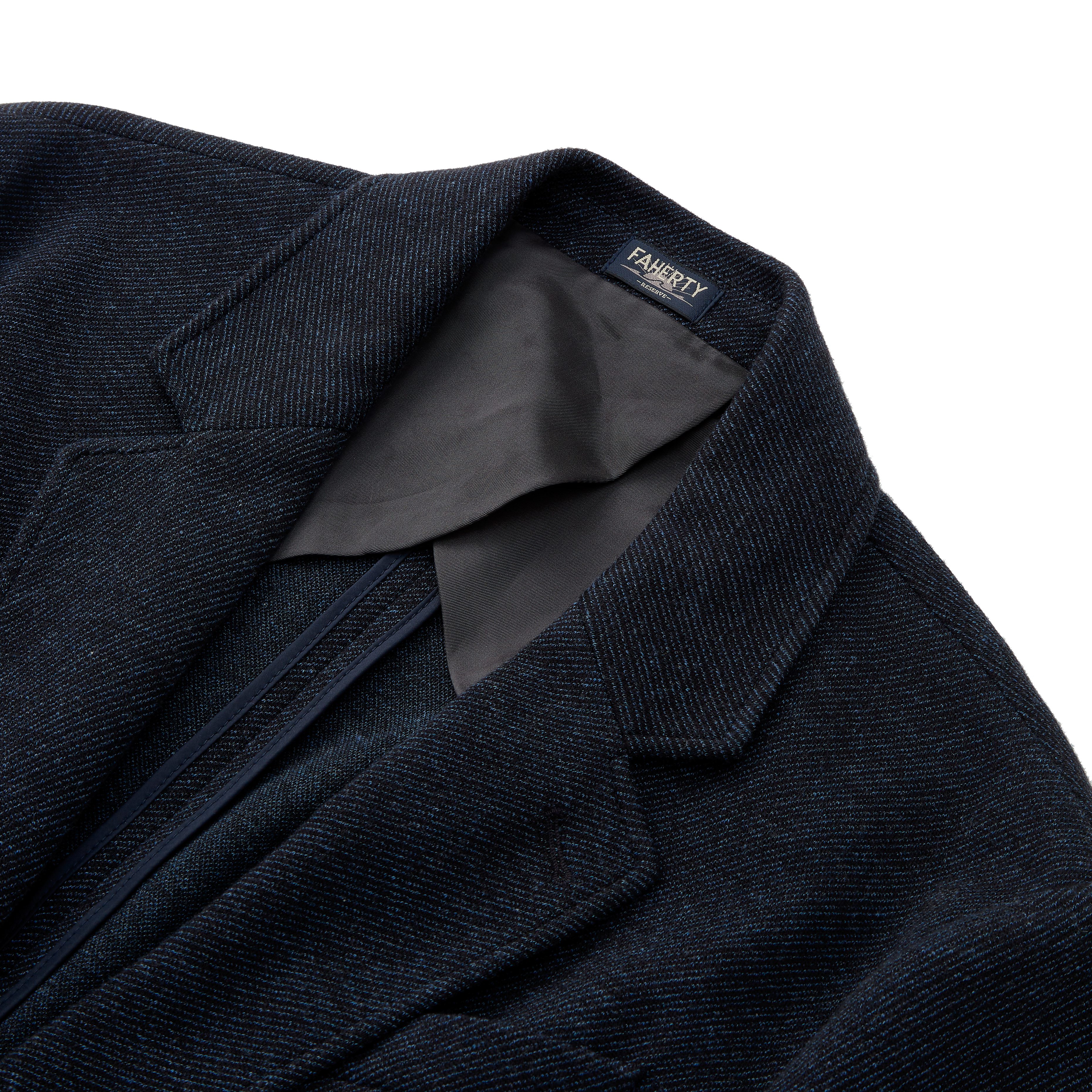 Faherty Brand Reserve Twill Knit Blazer - Navy Marl