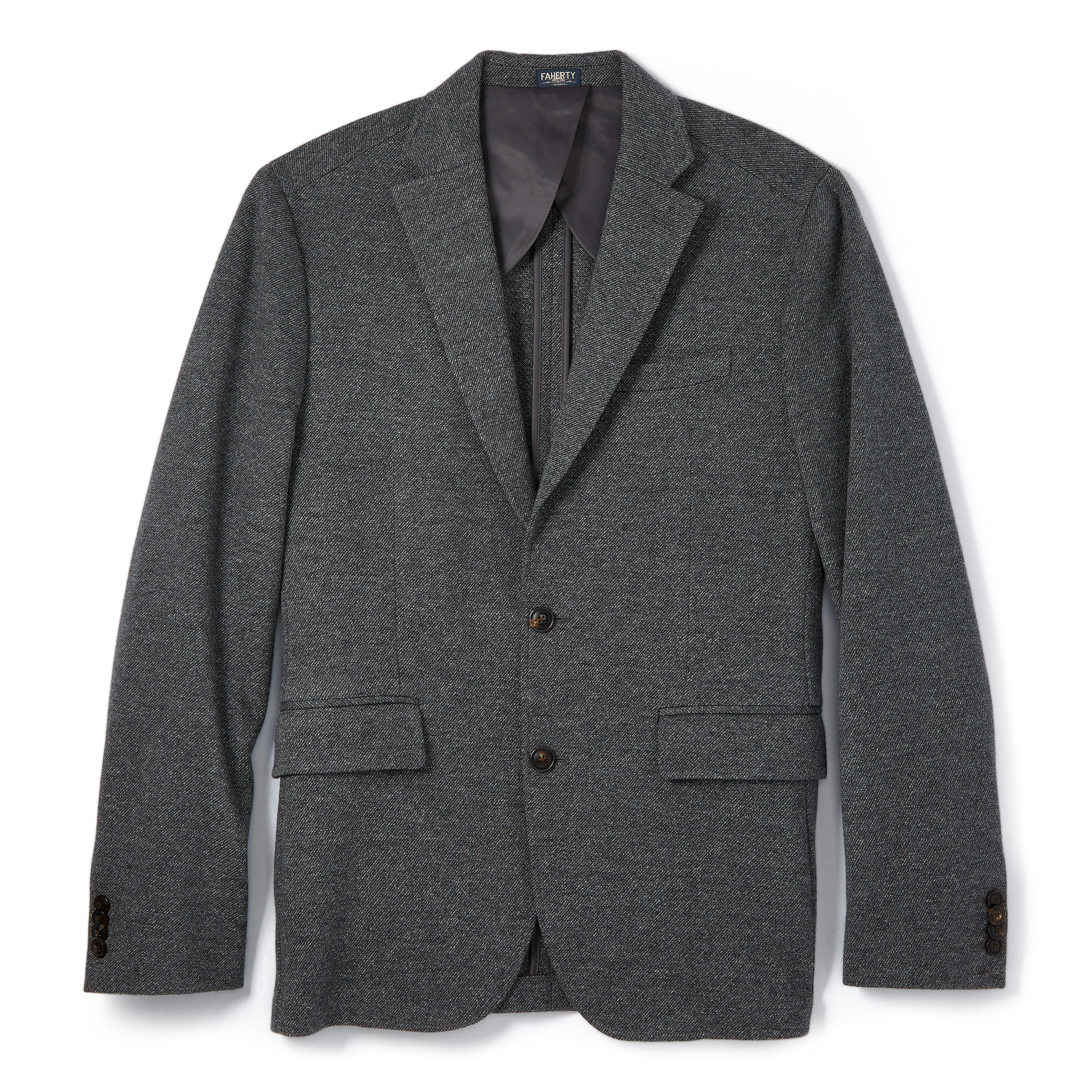 2025年冬【法人向けお歳暮】 Faherty Brand Marl Grey - Blazer Knit Twill Reserve メンズウェア