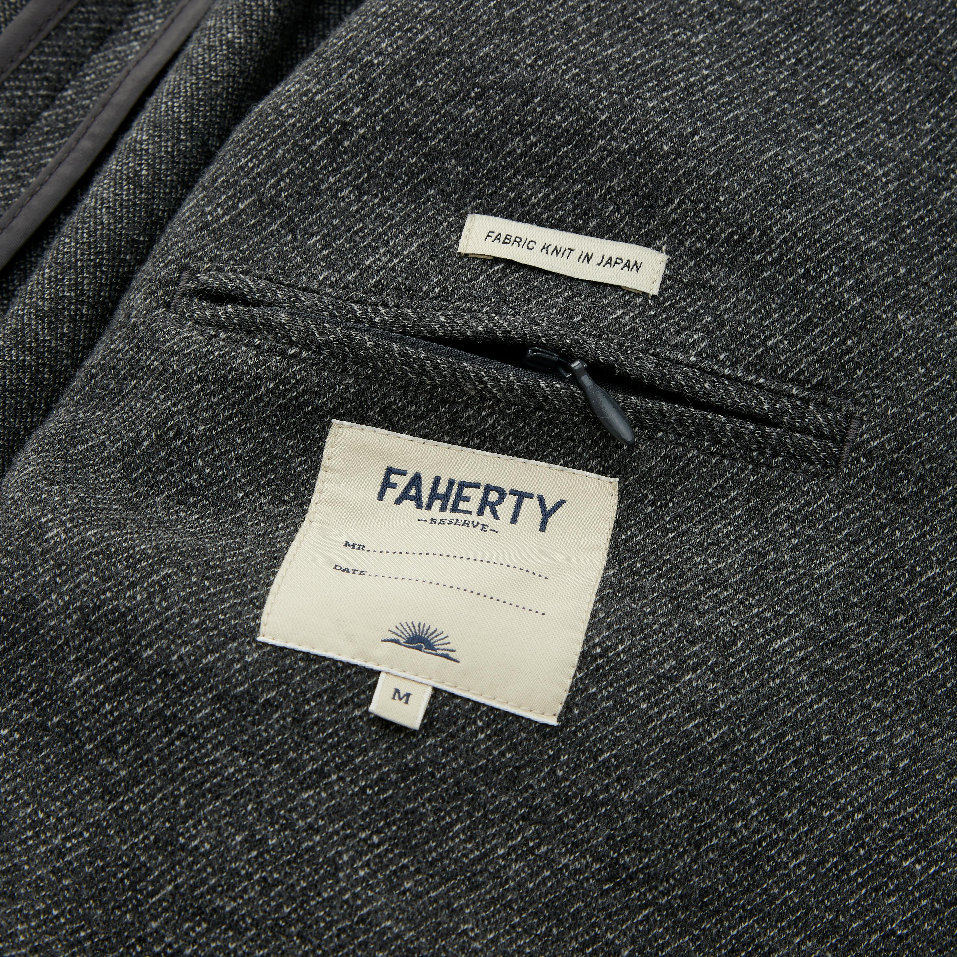 Faherty Brand Reserve Twill Knit Blazer - Grey Marl