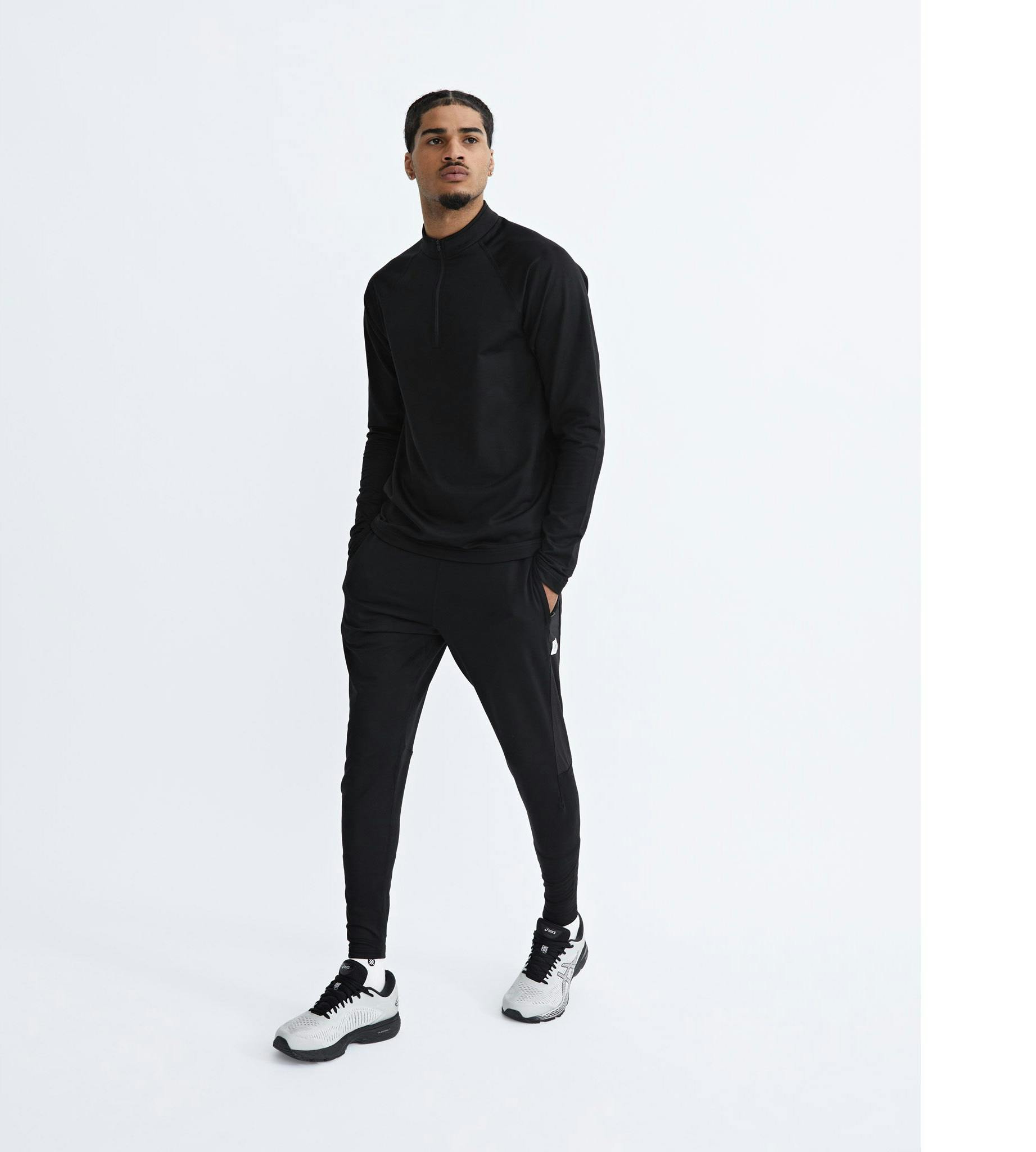 Reigning Champ Polartec Power Stretch Pro Running Tight - Black, Active  Pants & Joggers