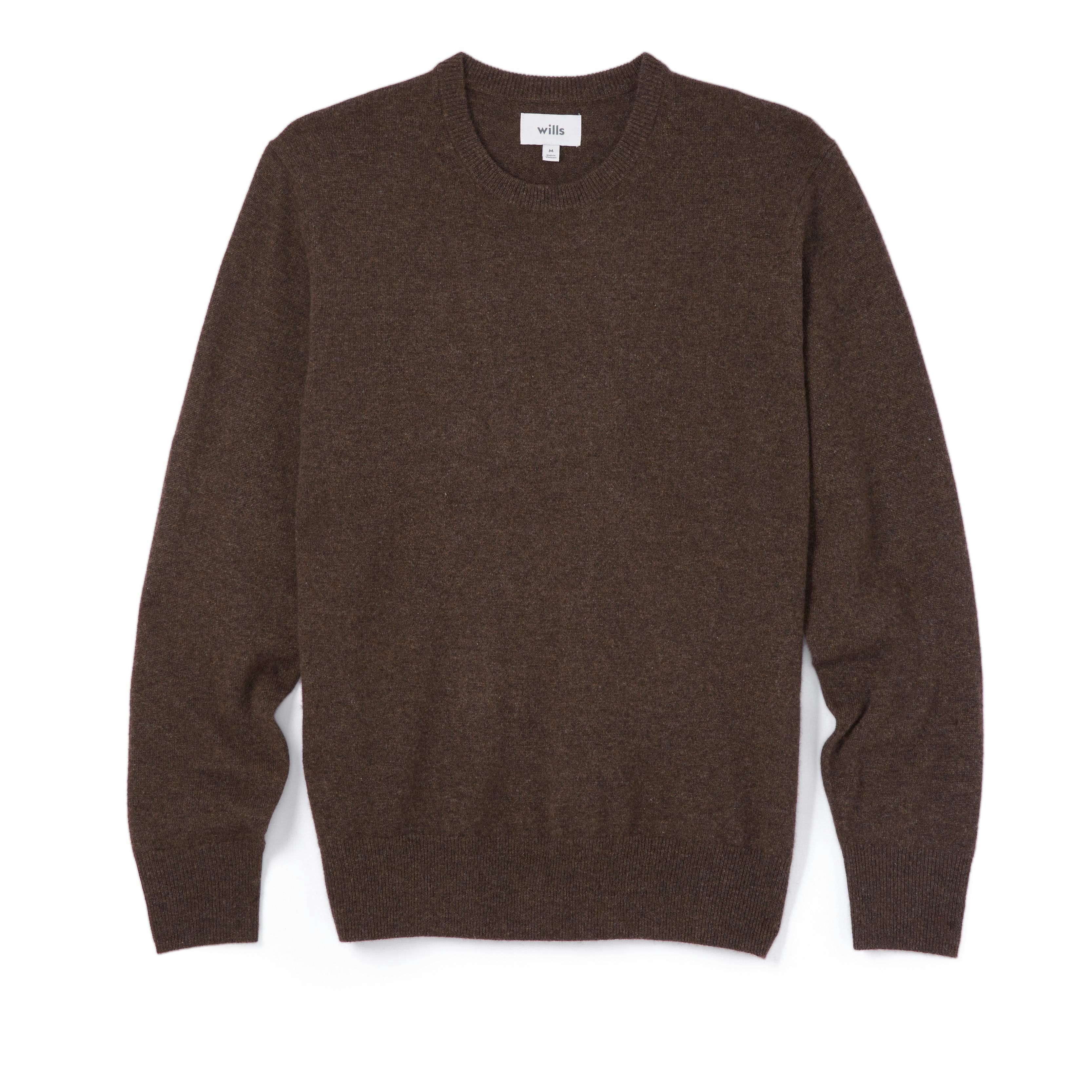 Wills Classic Cashmere Crewneck Sweater - Chestnut, Cashmere Sweaters