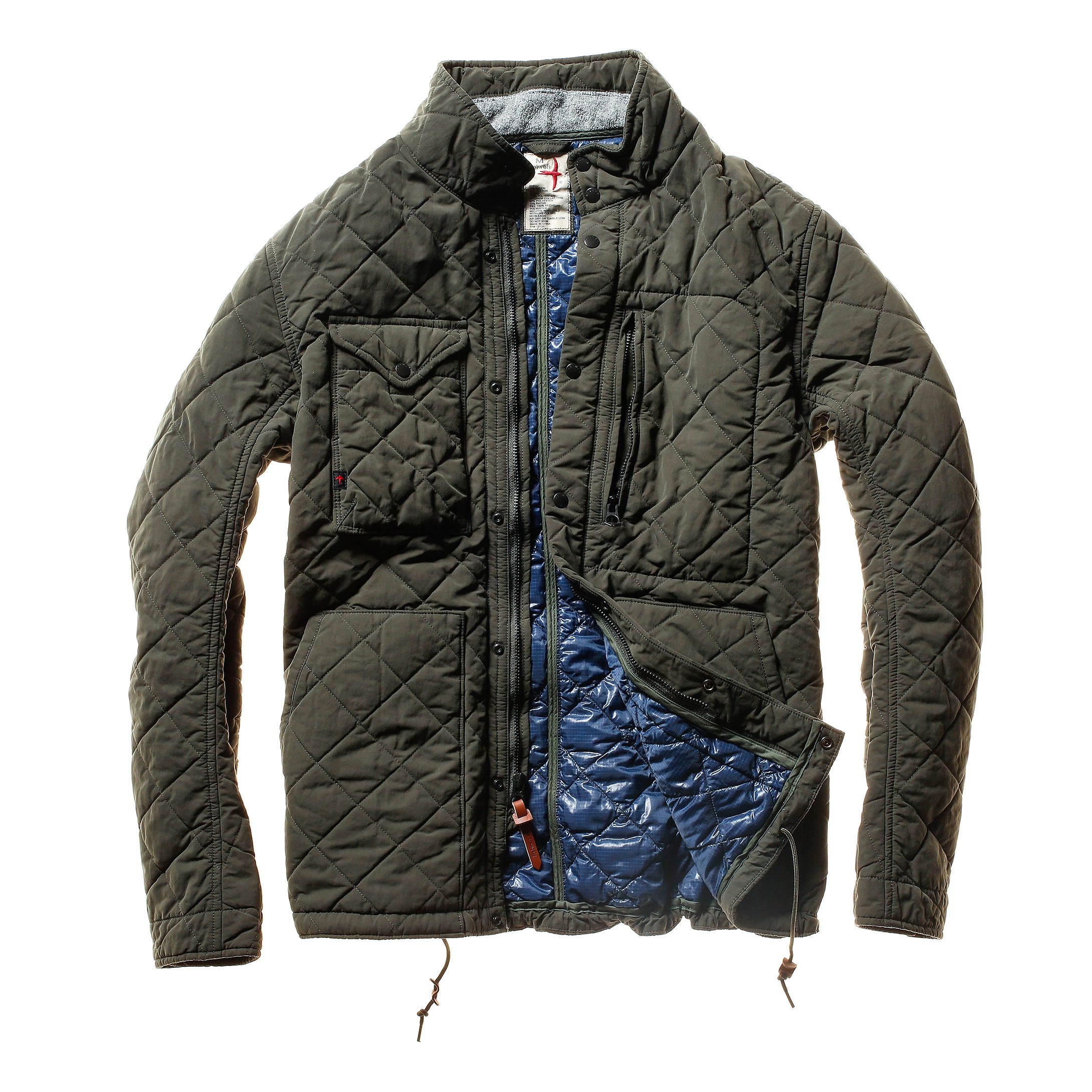 Relwen Quilted Insulated Tanker Jacket - Dark Loden | Insulated ...