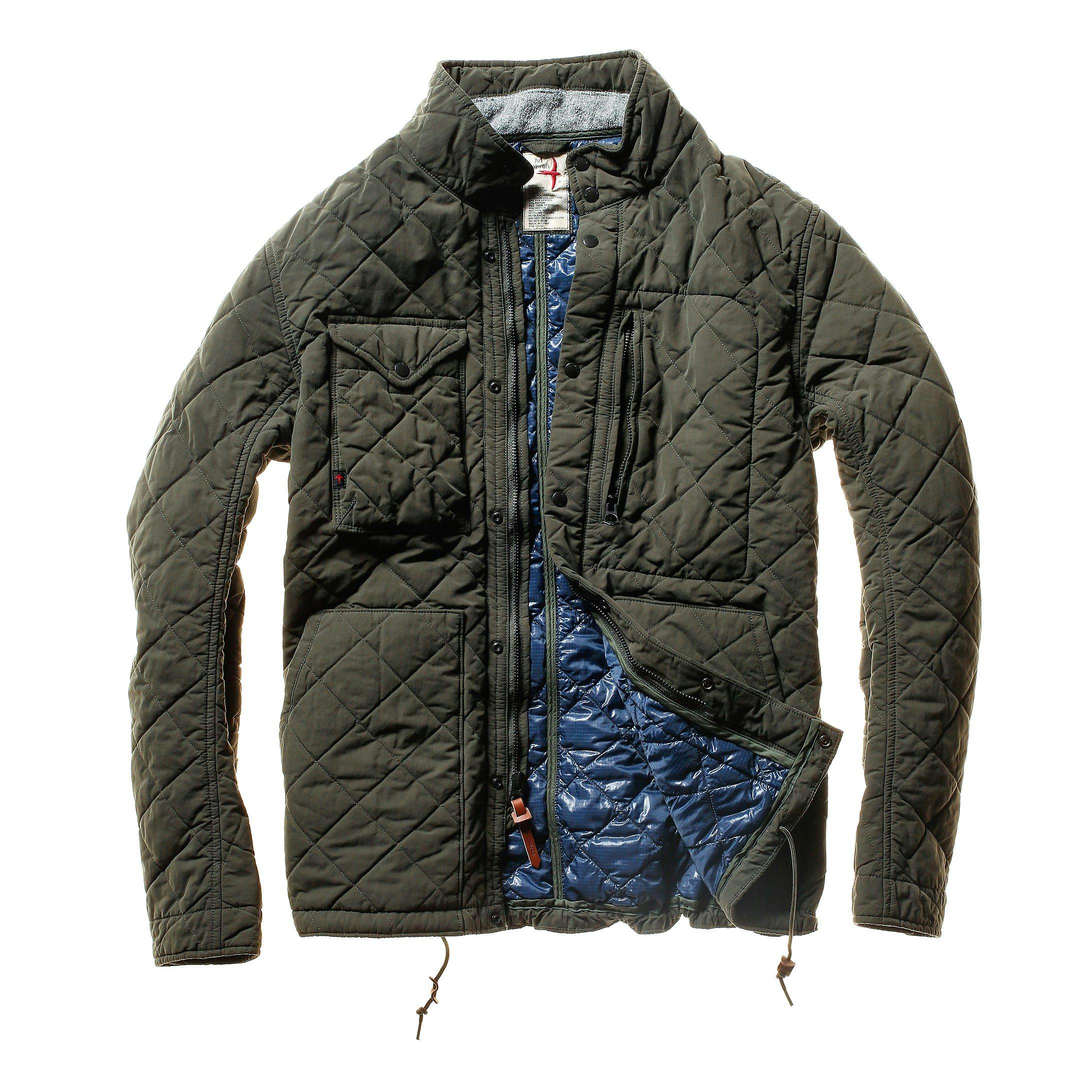 Relwen Quilted Insulated Tanker Jacket - Dark Loden, Insulated Jackets