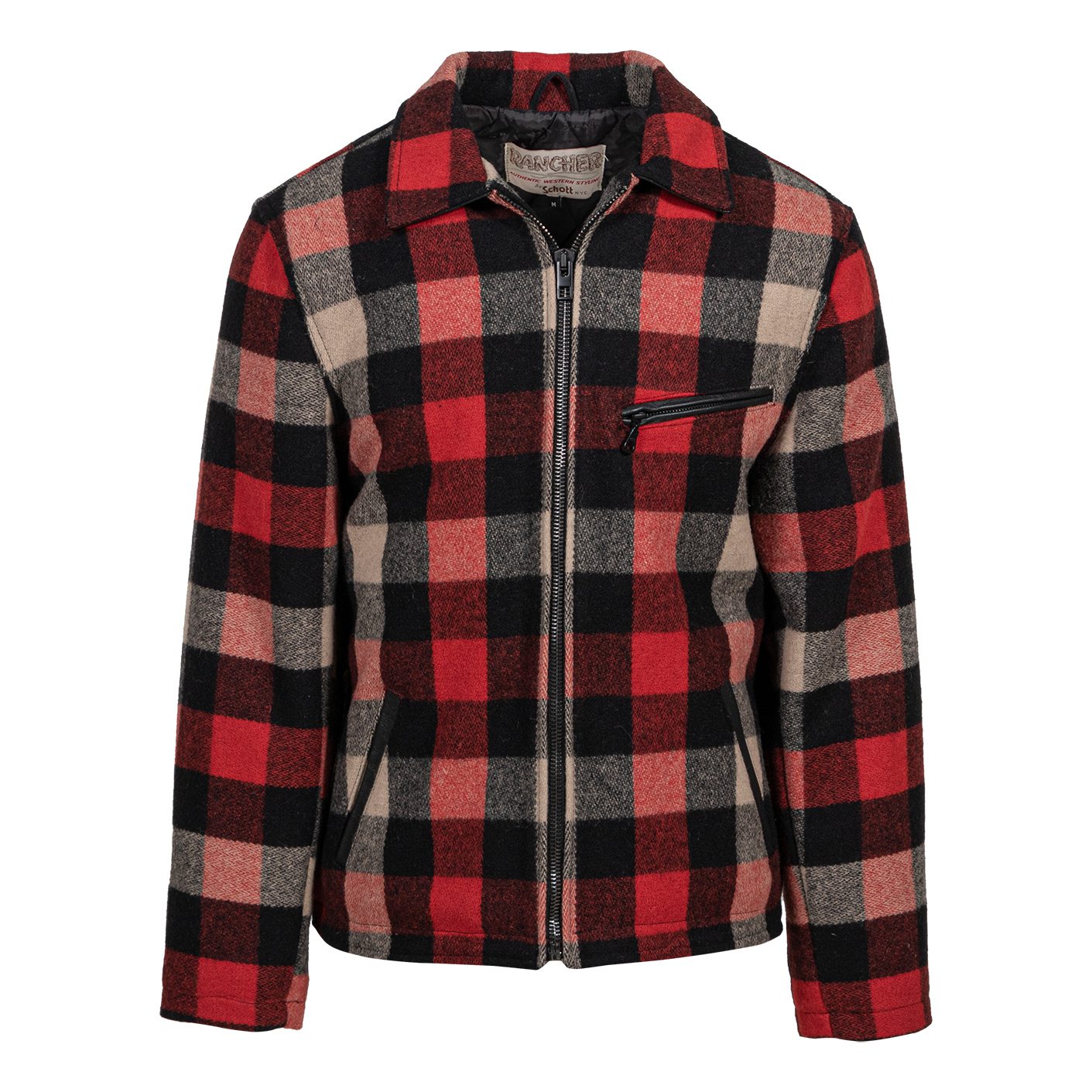Woolrich Wool Mackinaw Chore Jacket Adult XL Red Black Plaid Cruiser Lined  - DGZ Media