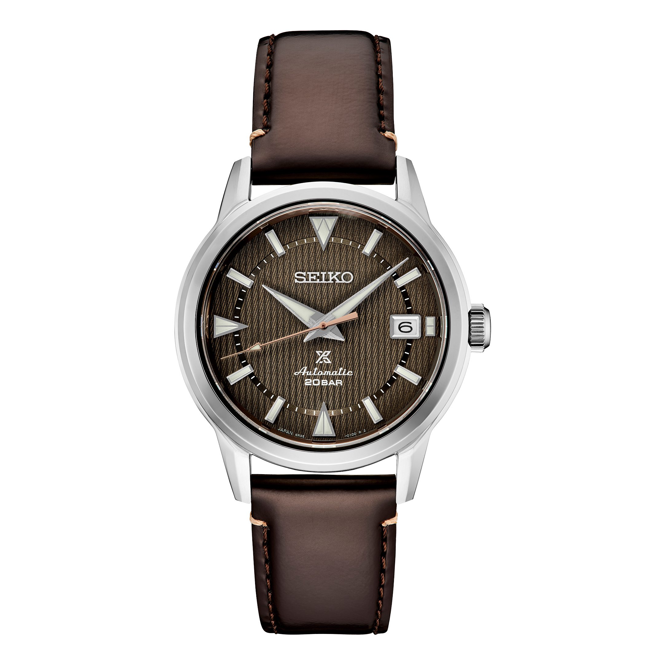 Brown Seiko Dress Watches Seiko Prospex 'Alpinist' SPB251 Brown