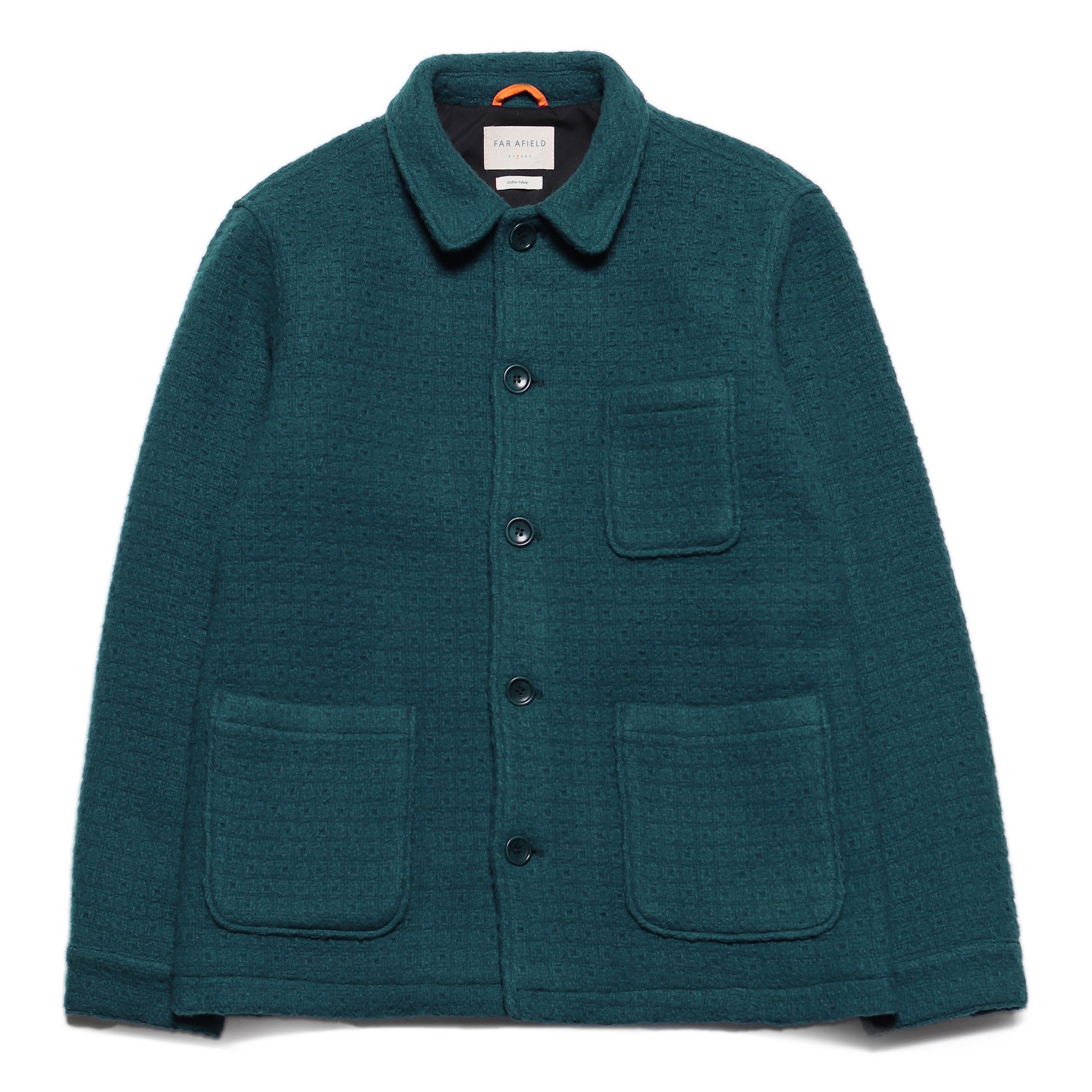 売れ筋アイテムラン Far Afield Teal Deep - Jacket Station Jacquard Textured アート・デザイン・音楽