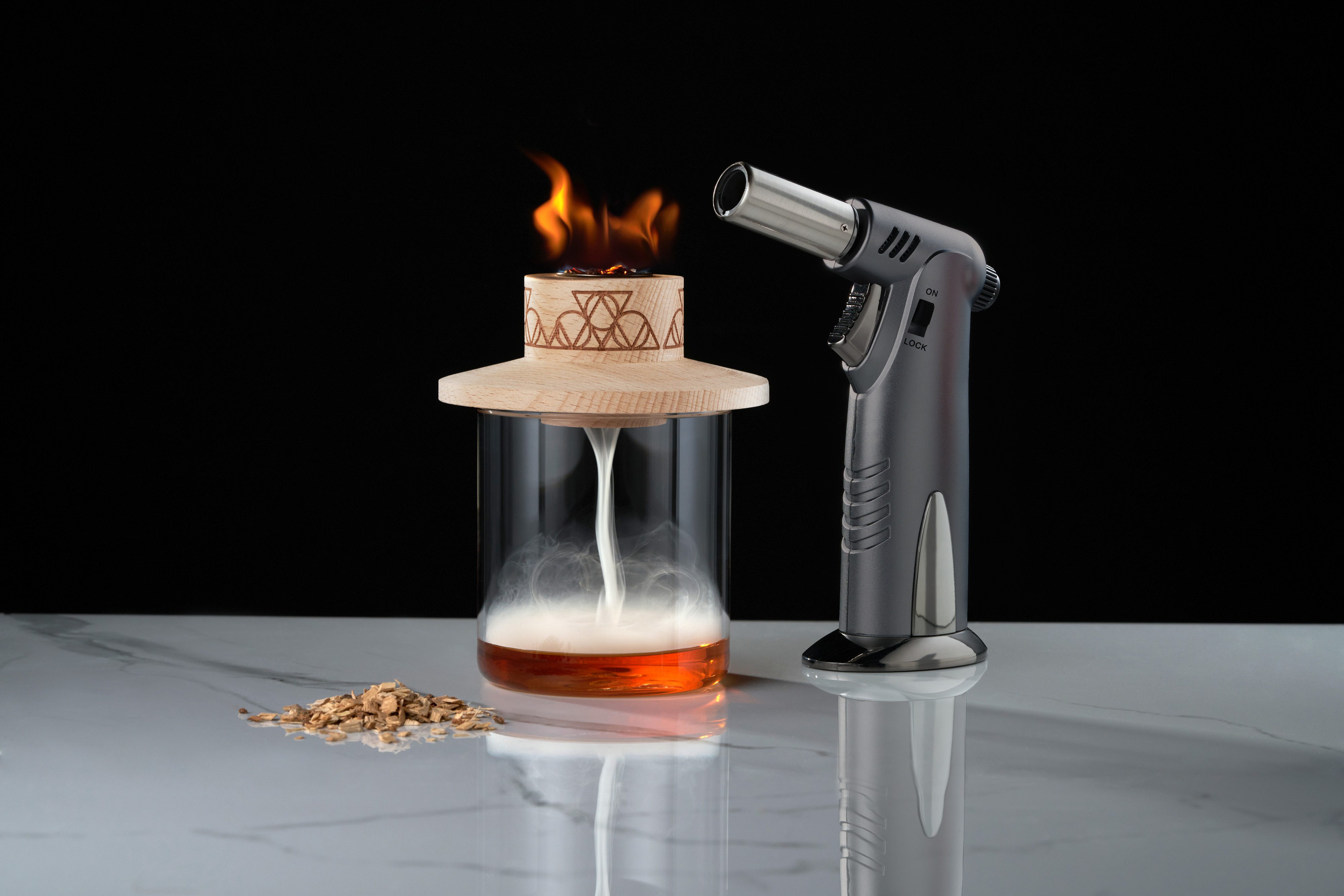 Viski Alchemi Single Serve Smoker Kit - Wood | Bar Tools