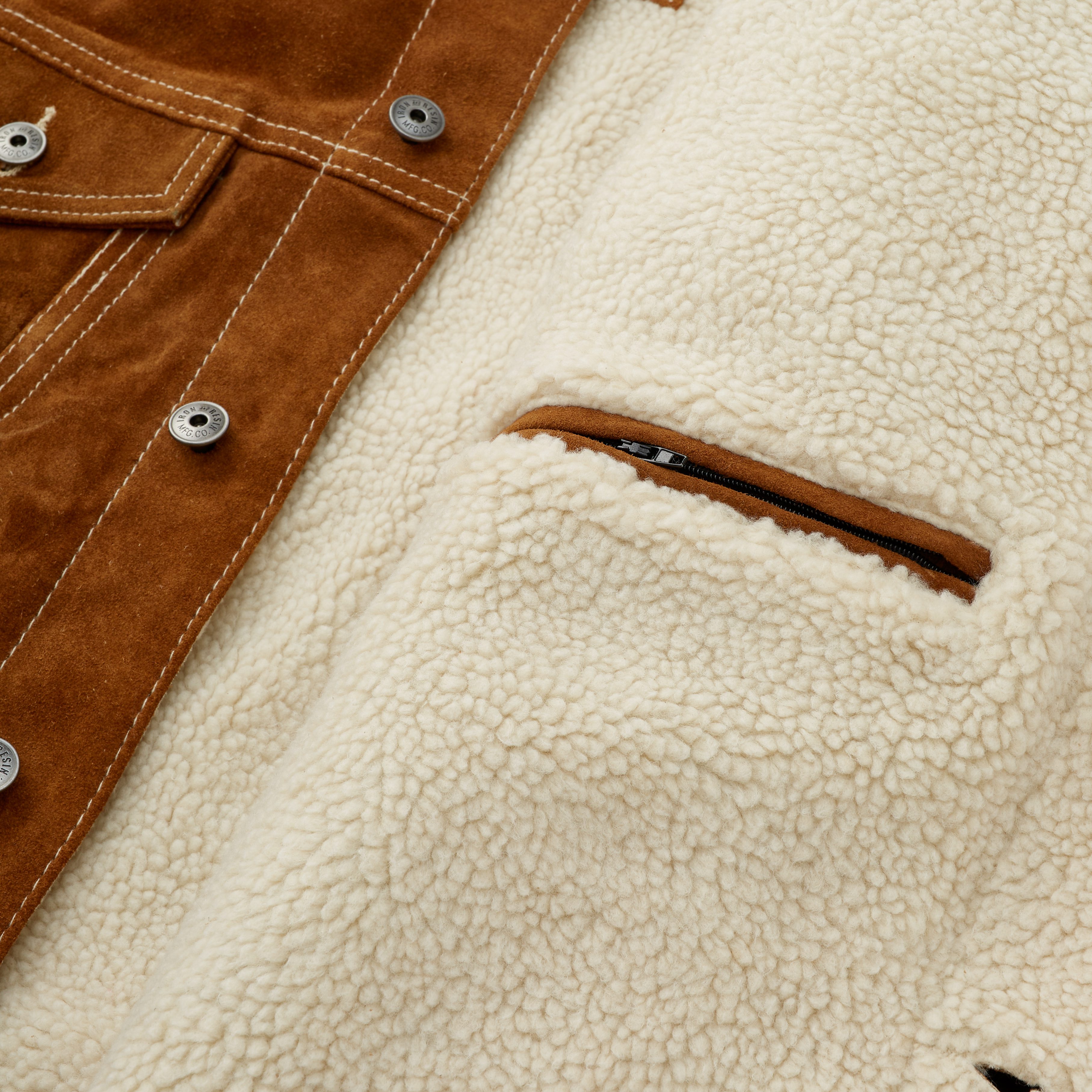 Iron and Resin Open Road Suede Leather Jacket - Cognac