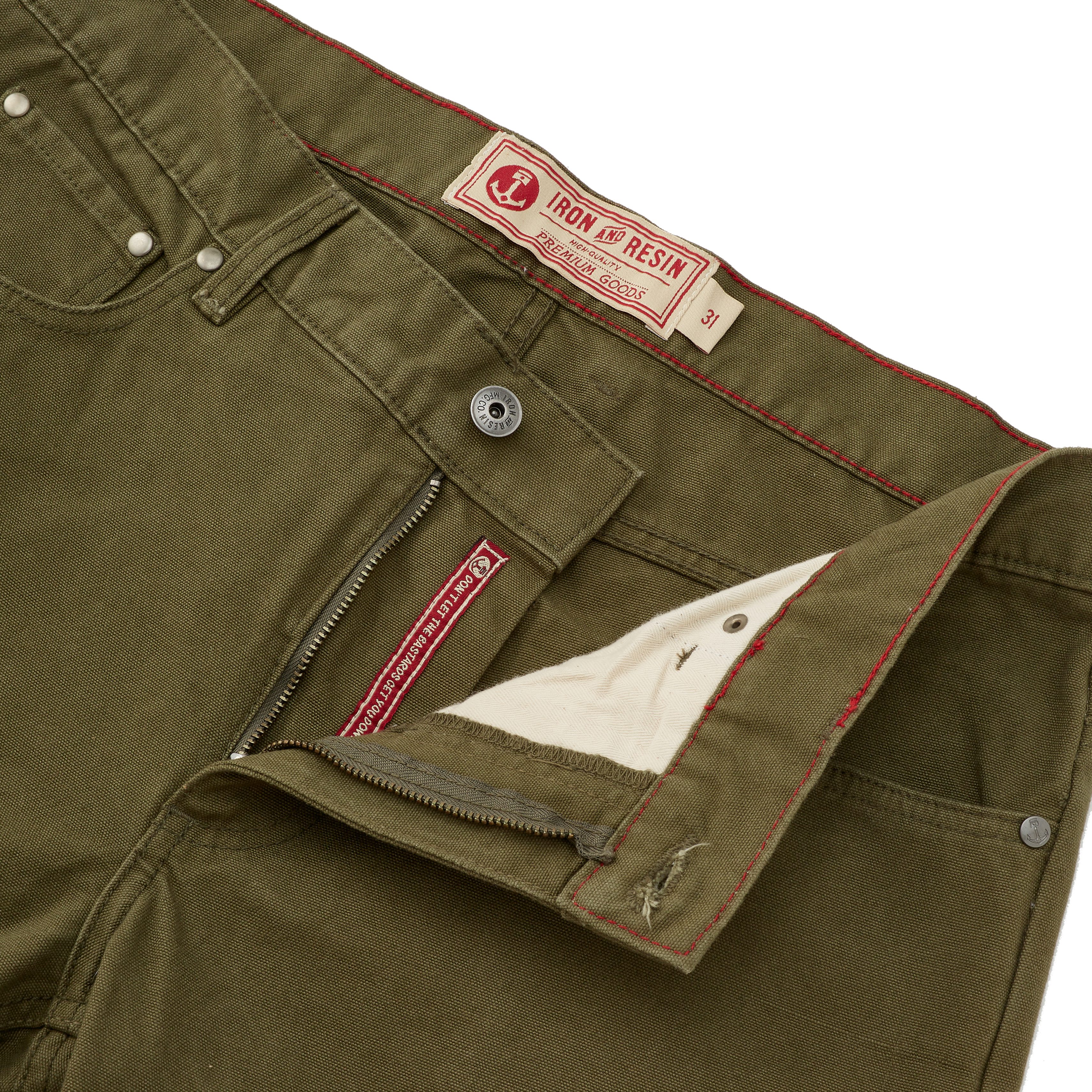 Iron and Resin Union Duck Canvas Work Pant - Olive | Work Pants 