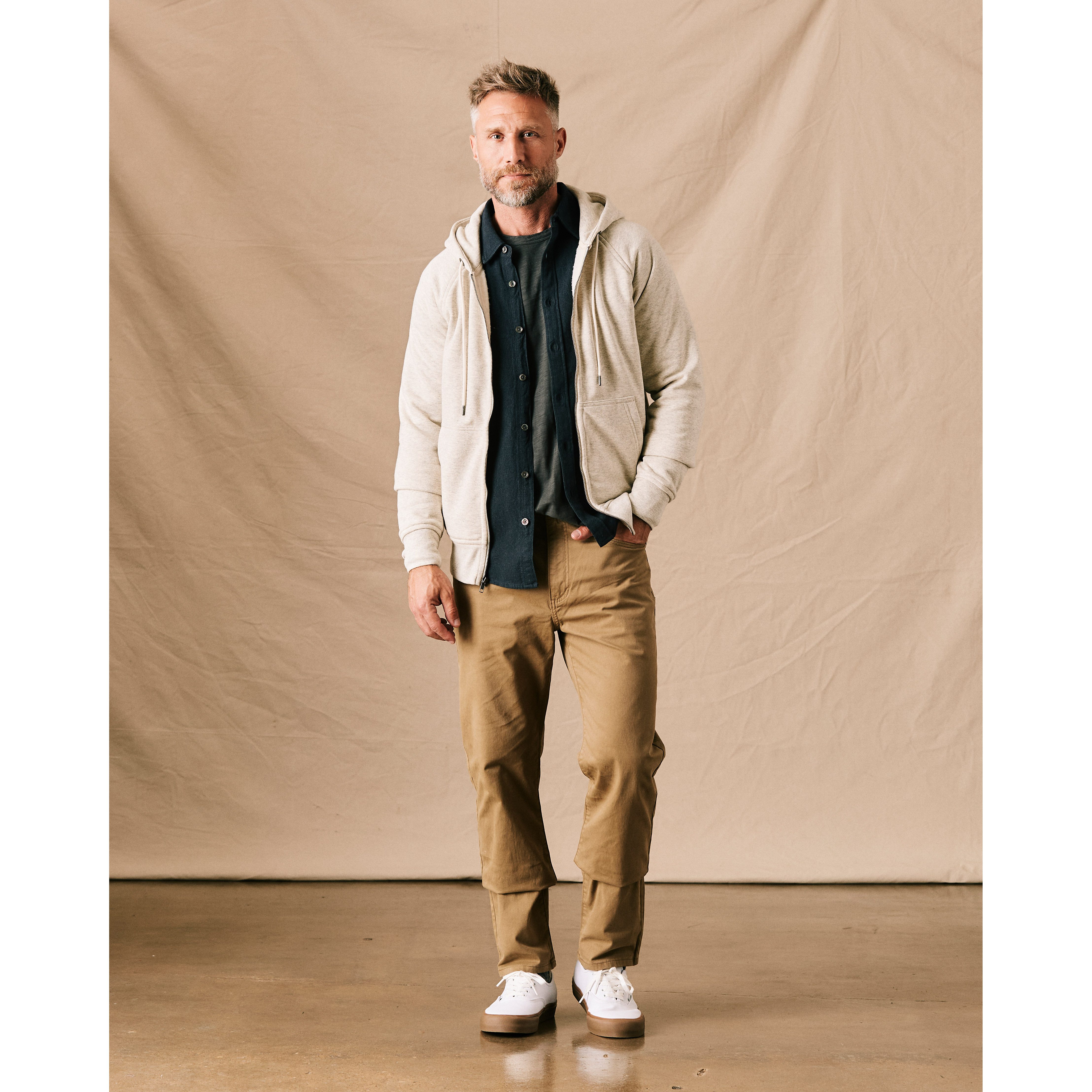 パーカー・フーディ [SATUR]Apero Pocket Hoodie Oatmeal Flint and Tinder 10-Year Full Zip Hoodie - Oatmeal Heather