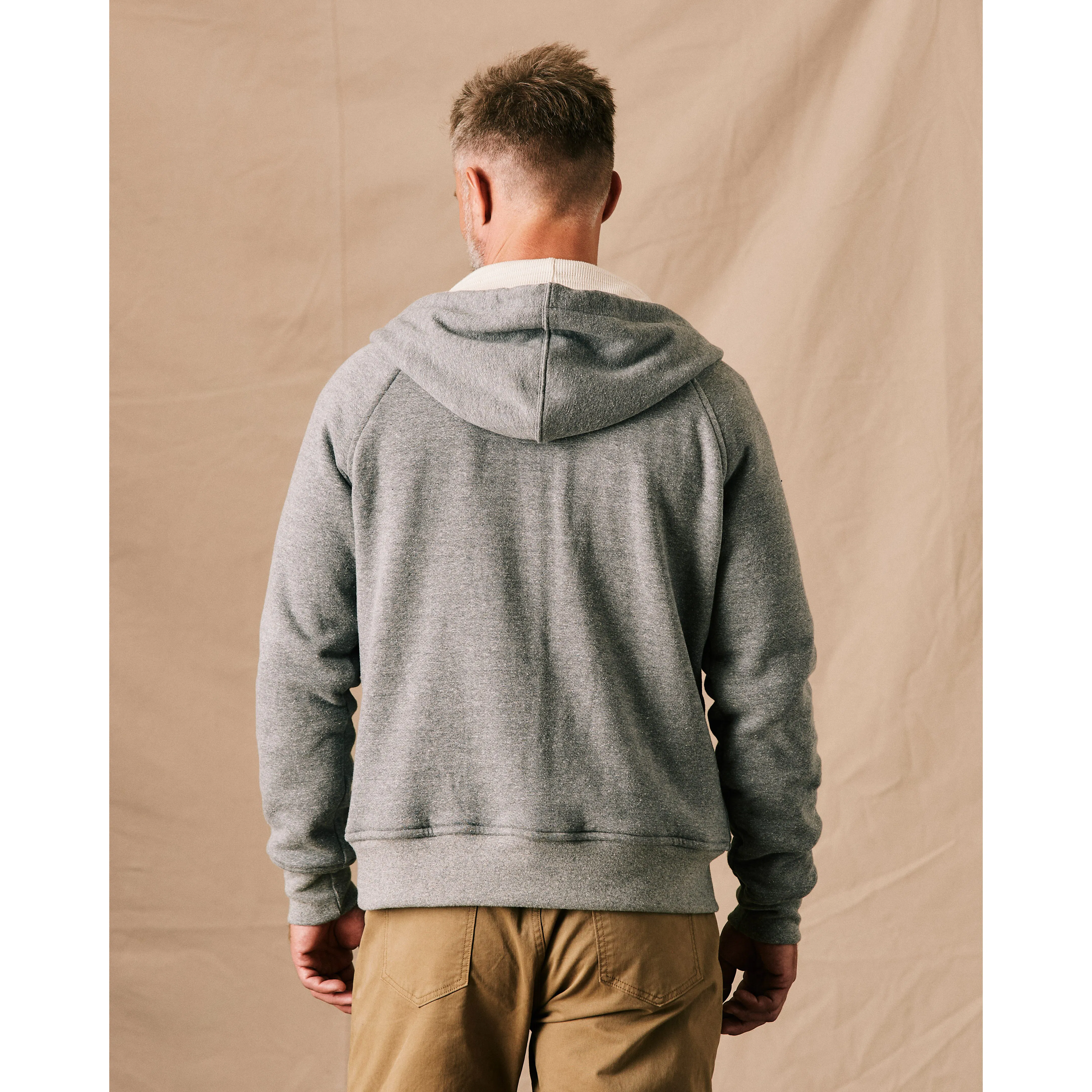 Flint and Tinder 10-Year Waffle-lined Hoodie - Medium Heather Grey |  Full-Zip Hoodies | Huckberry
