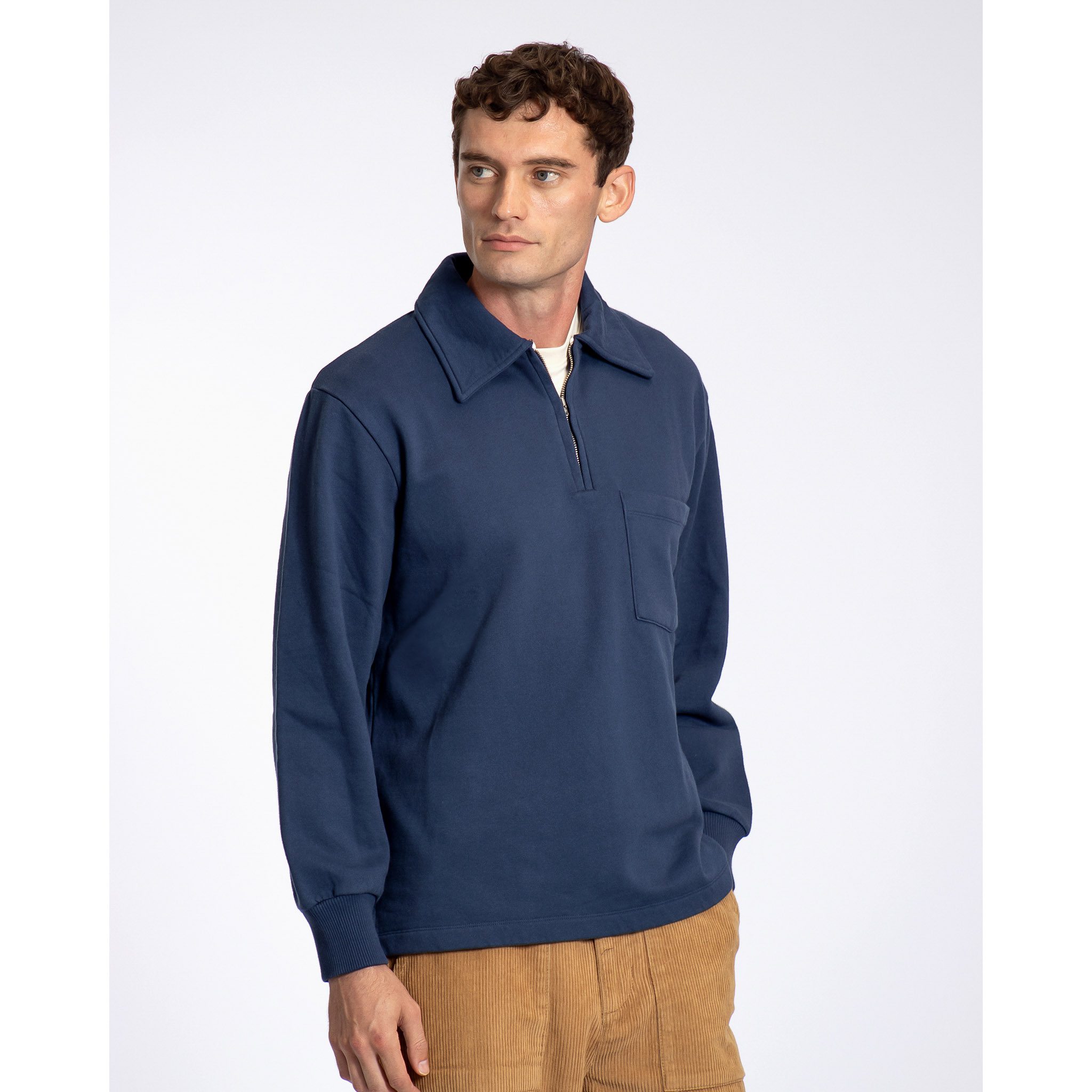 Organic Cotton Levy Half Zip Pullover Sweater