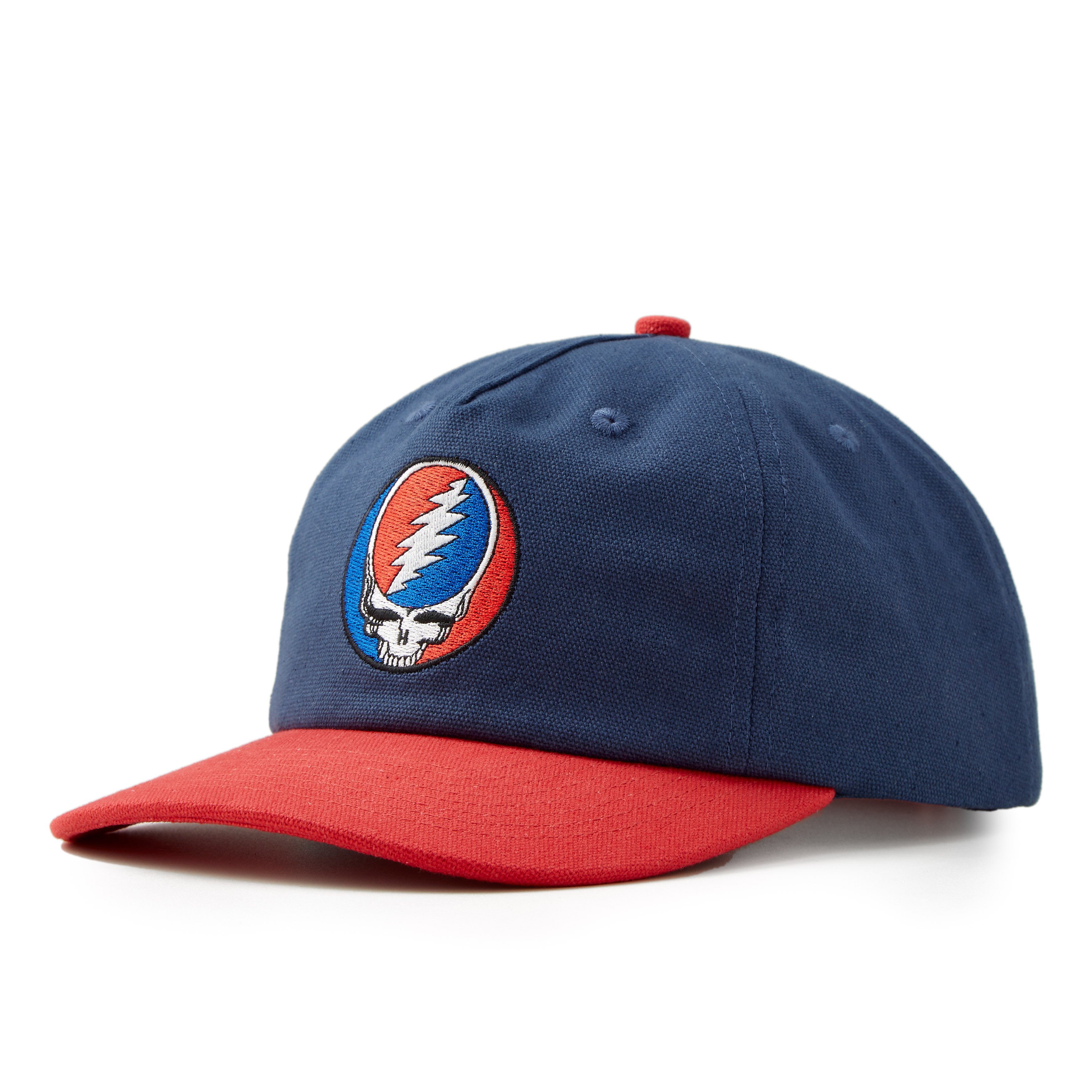 Huckberry x Grateful Dead Steal Your Face Canvas Snapback - Red