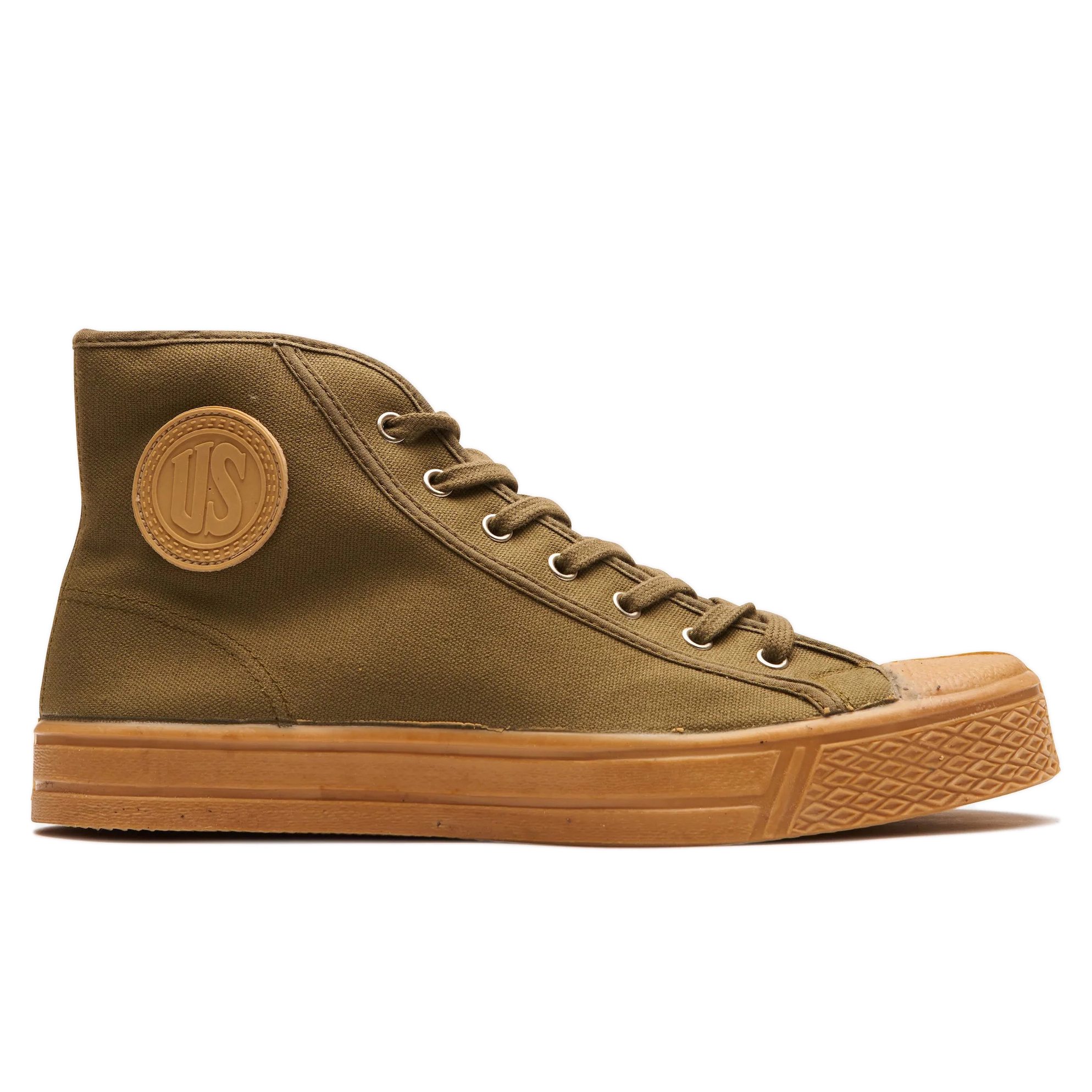 US Rubber CO. Military High Top Sneaker - Military Green/Gum