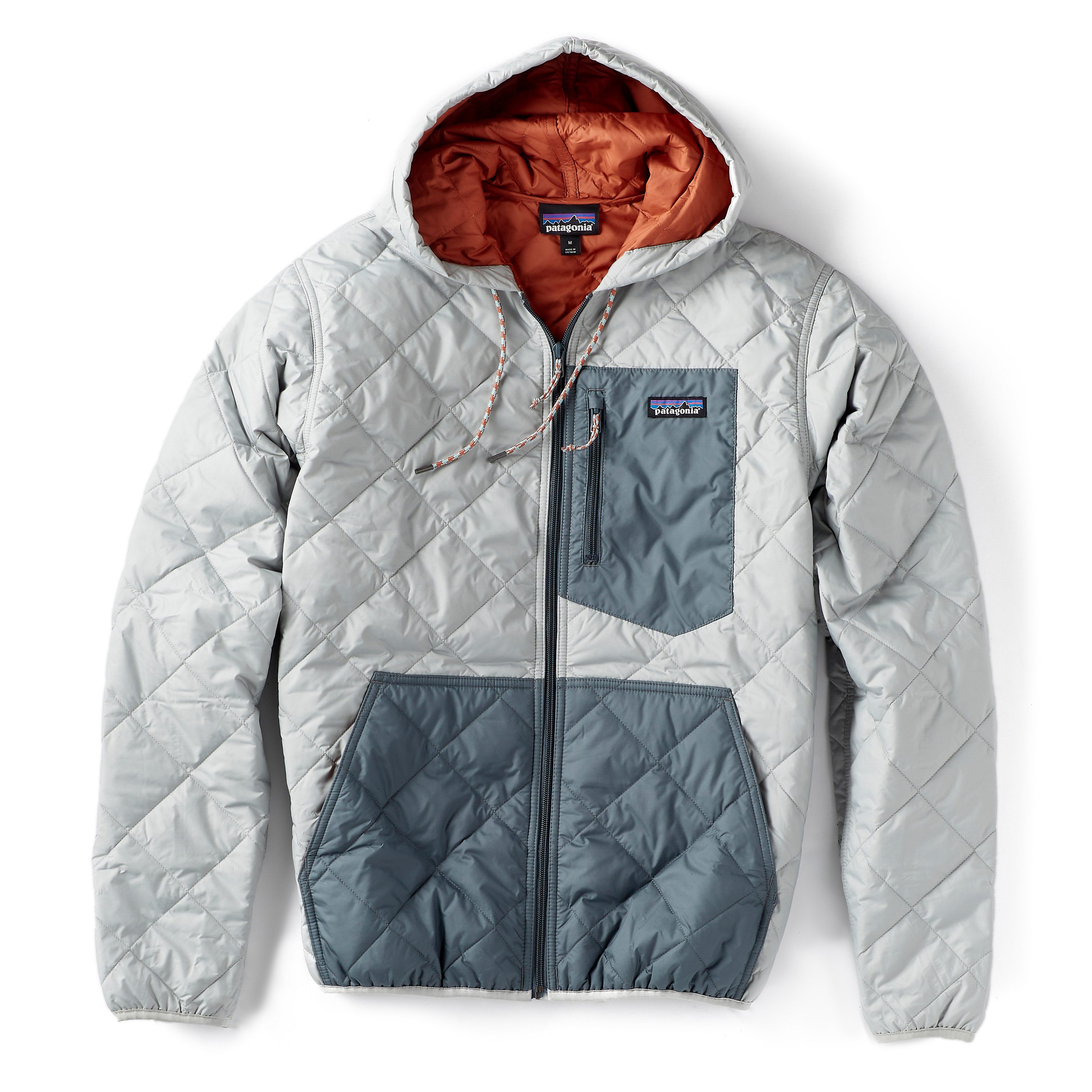 Patagonia Diamond Quilted Bomber Hoody - Sleet Green | Quilted