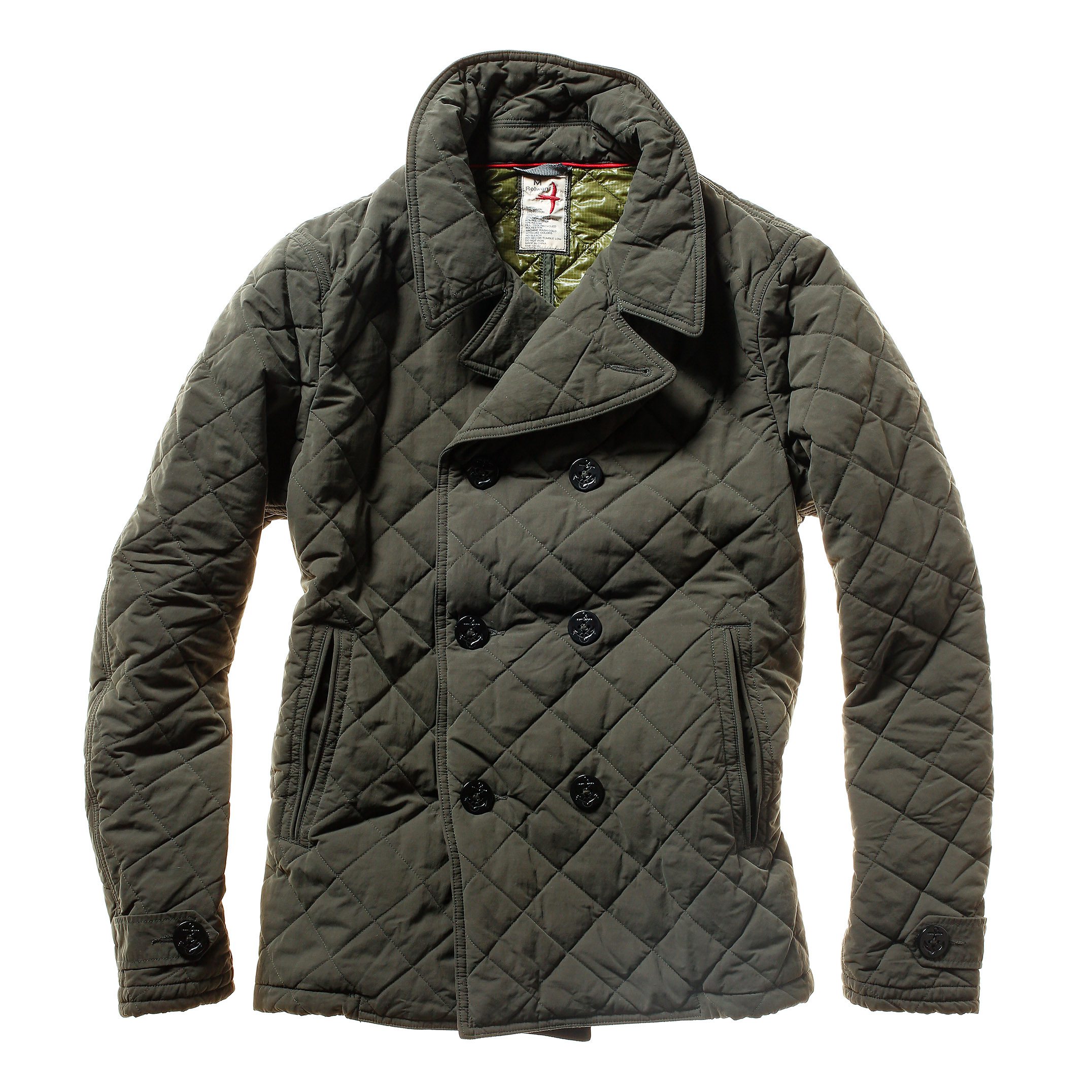 Relwen Thermal Quilted Peacoat - Dark Loden | Insulated Jackets