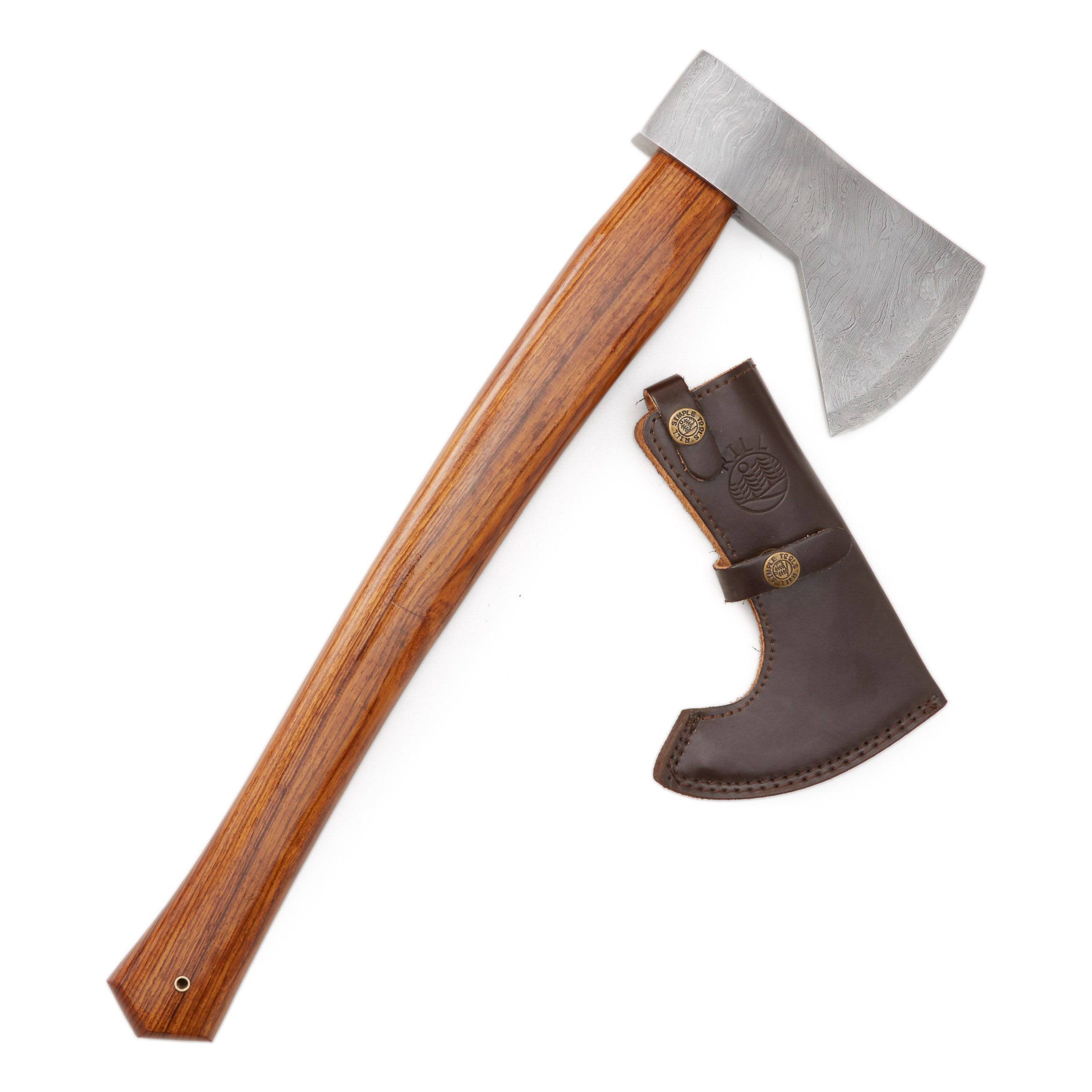 Rill Simple Tools Damascus Backwoods Camp Axe - Damascus Steel