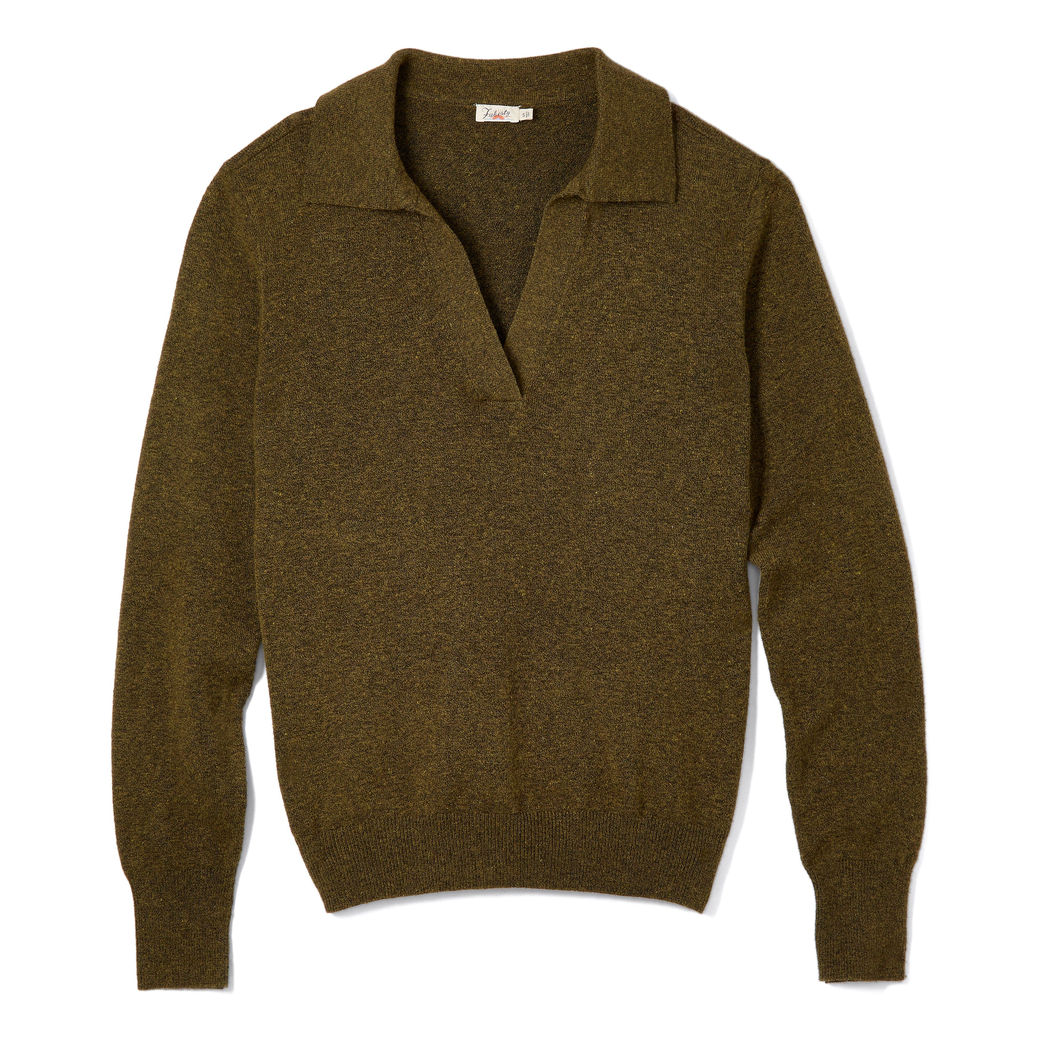 Faherty Brand Women's Jackson Sweater Polo - Olive Heather