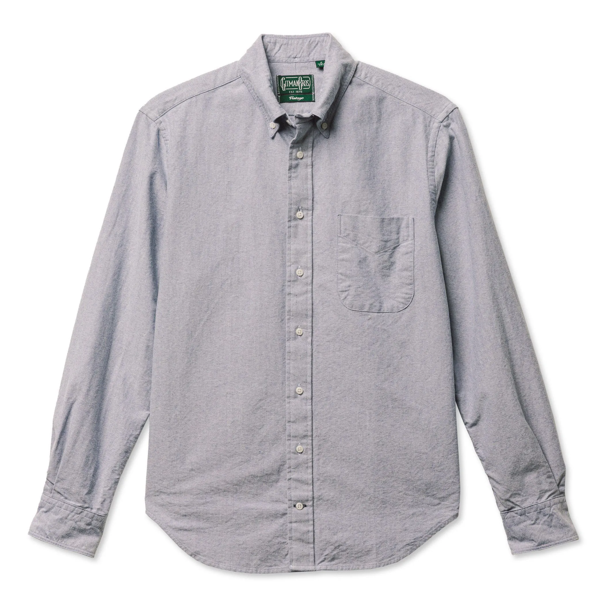 Gitman Vintage Brushed Fall Oxford Shirt - Navy | Long Sleeve Shirts |  Huckberry