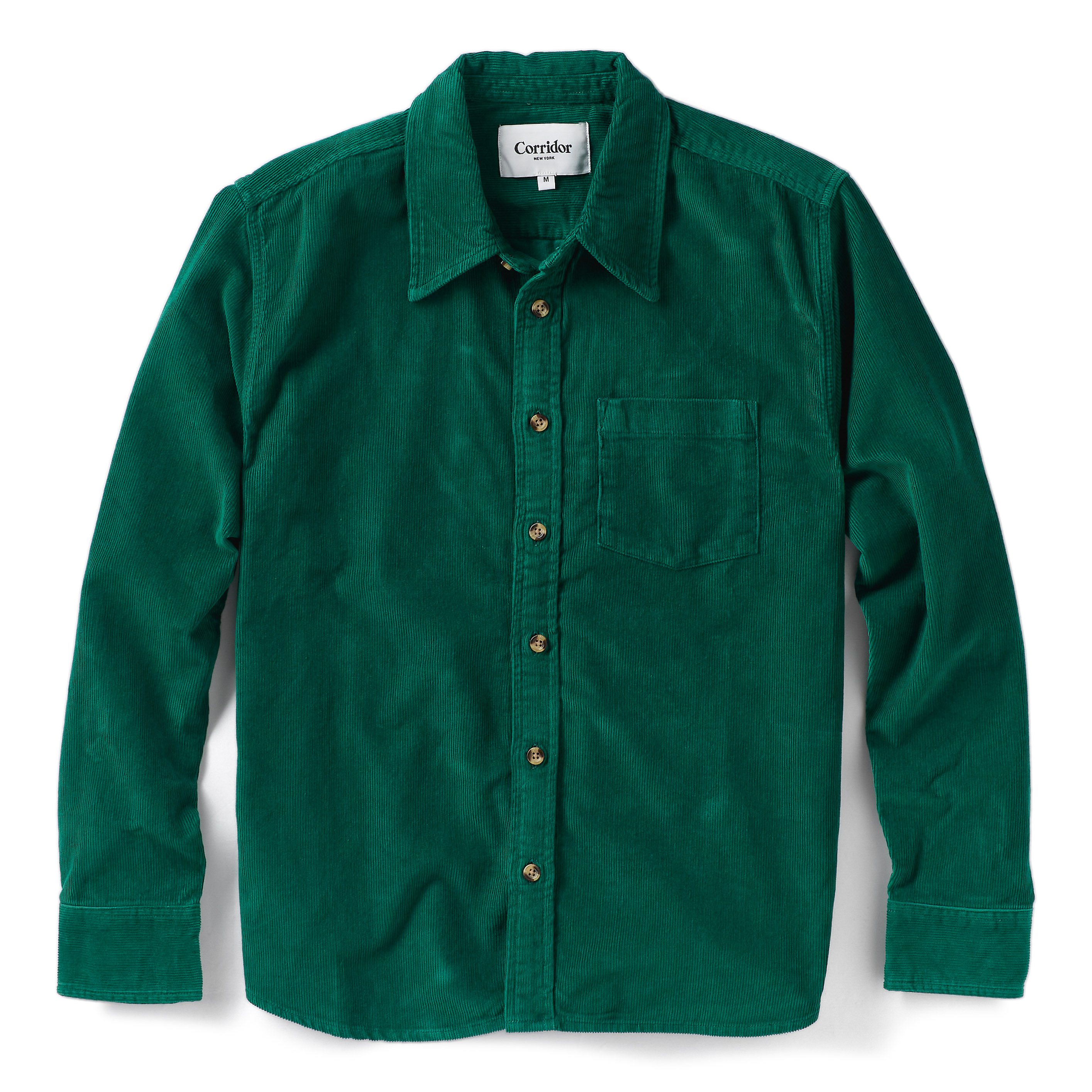 Corridor Corduroy Long Sleeve Shirt - Green | Long Sleeve