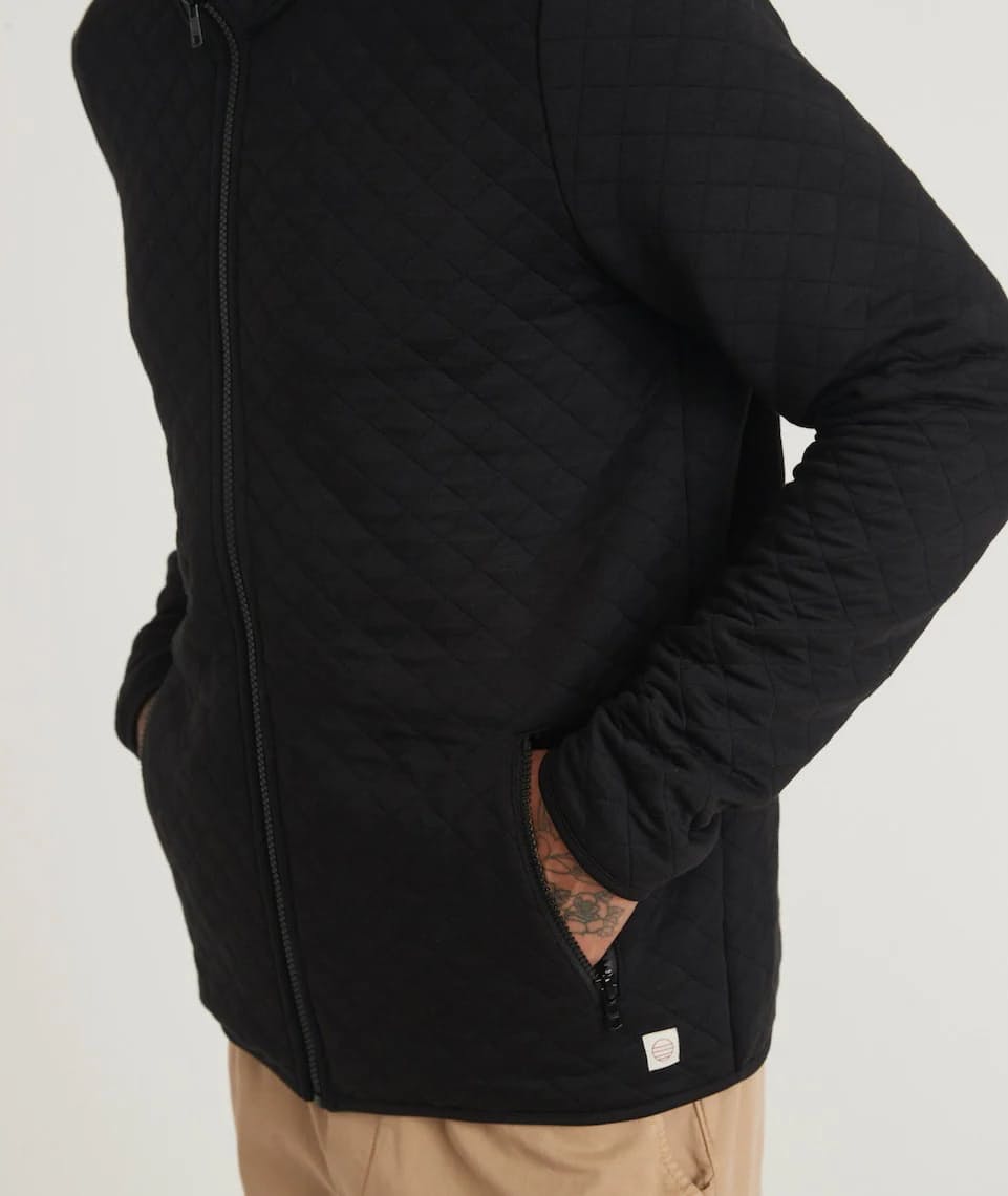 Men's Corbet Full Zip Vest in Black