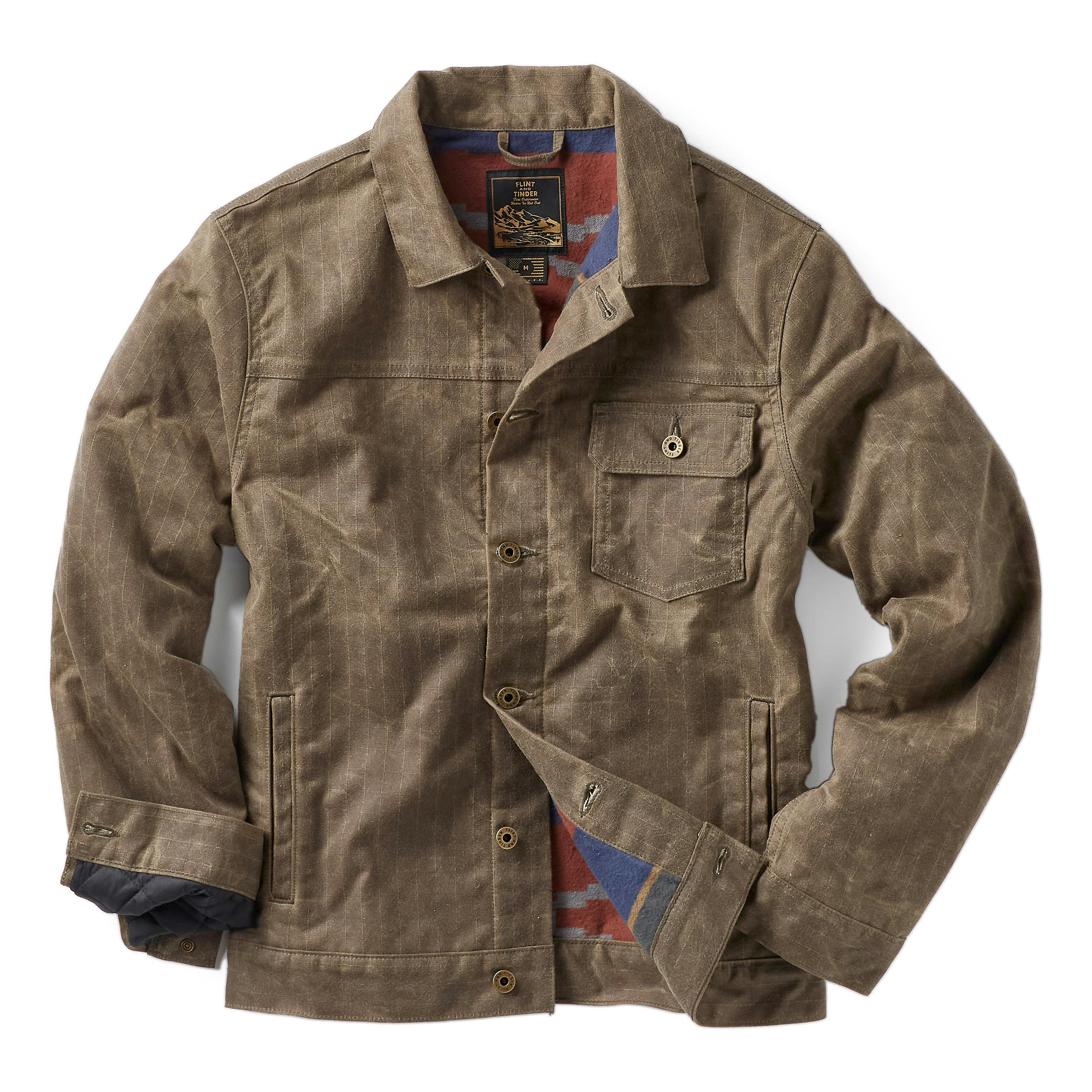 Jacquard Denim Trucker Jacket | Size 48