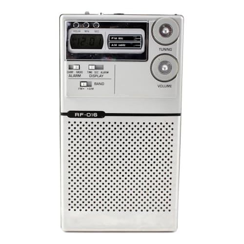 Future Forms Panasonic RF-016 AM/FM Clock Radio - Silver | Home