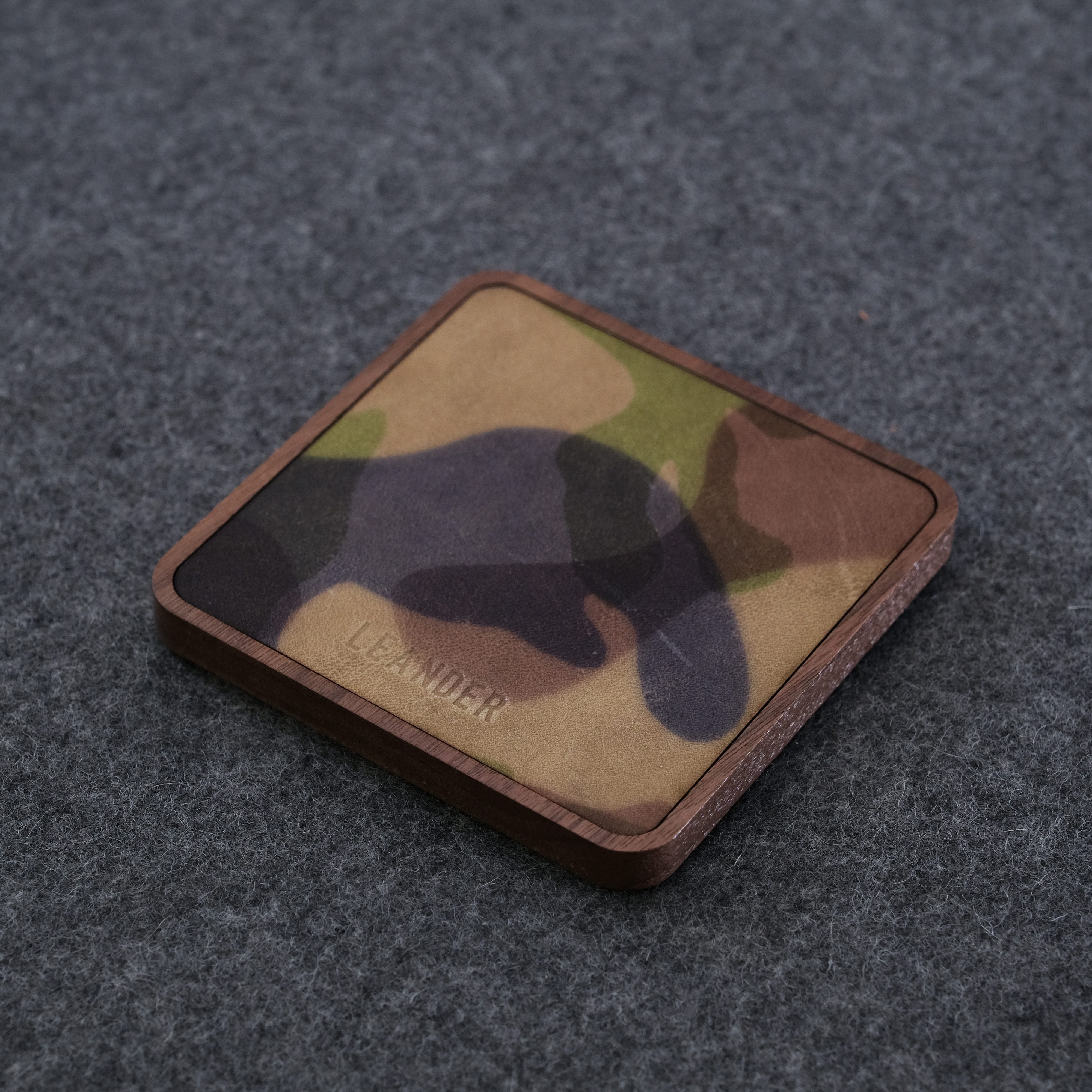 Four Pack Coasters Leather - Thumbnail 3