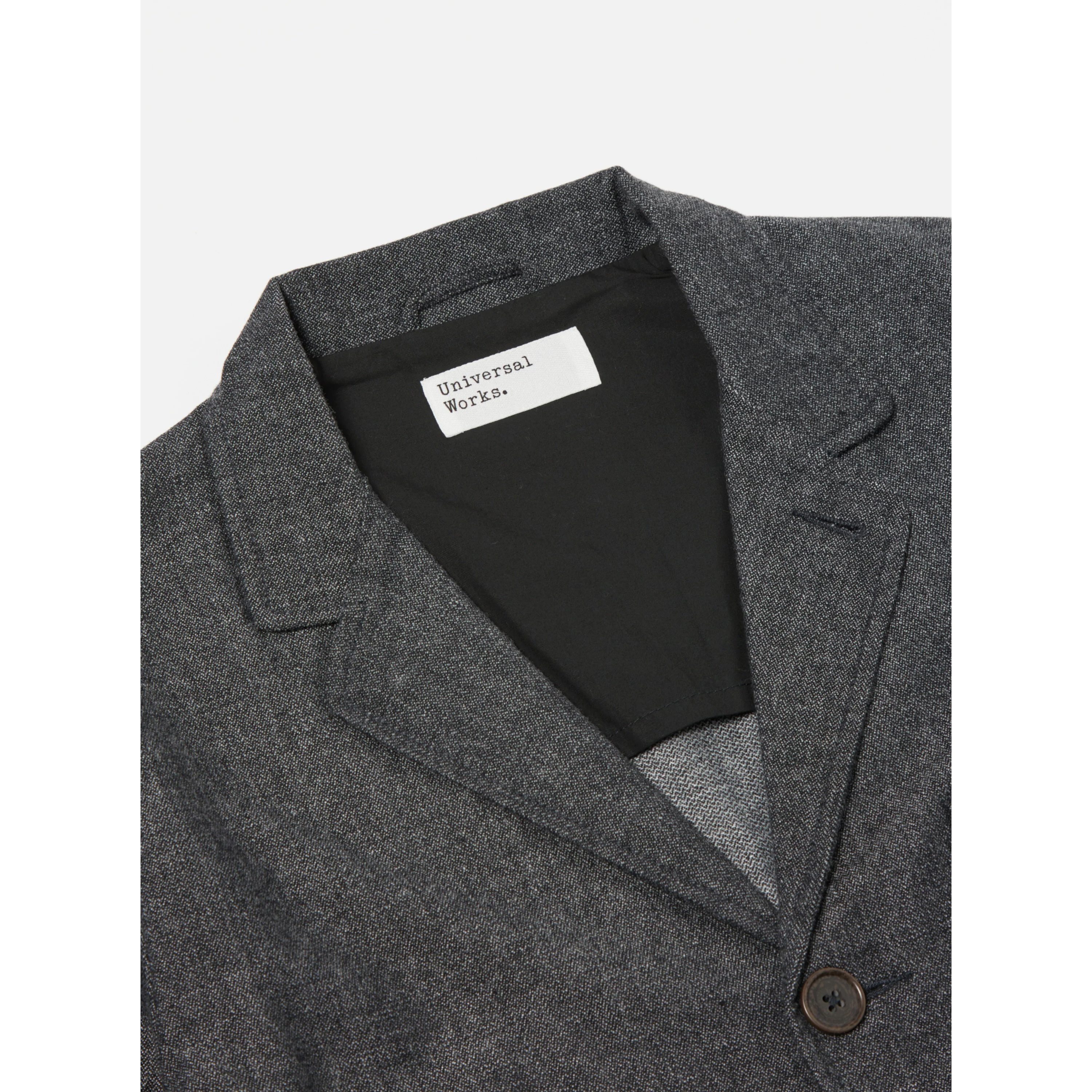 Universal Works Upcycled Tweed Three Button Jacket - Grey