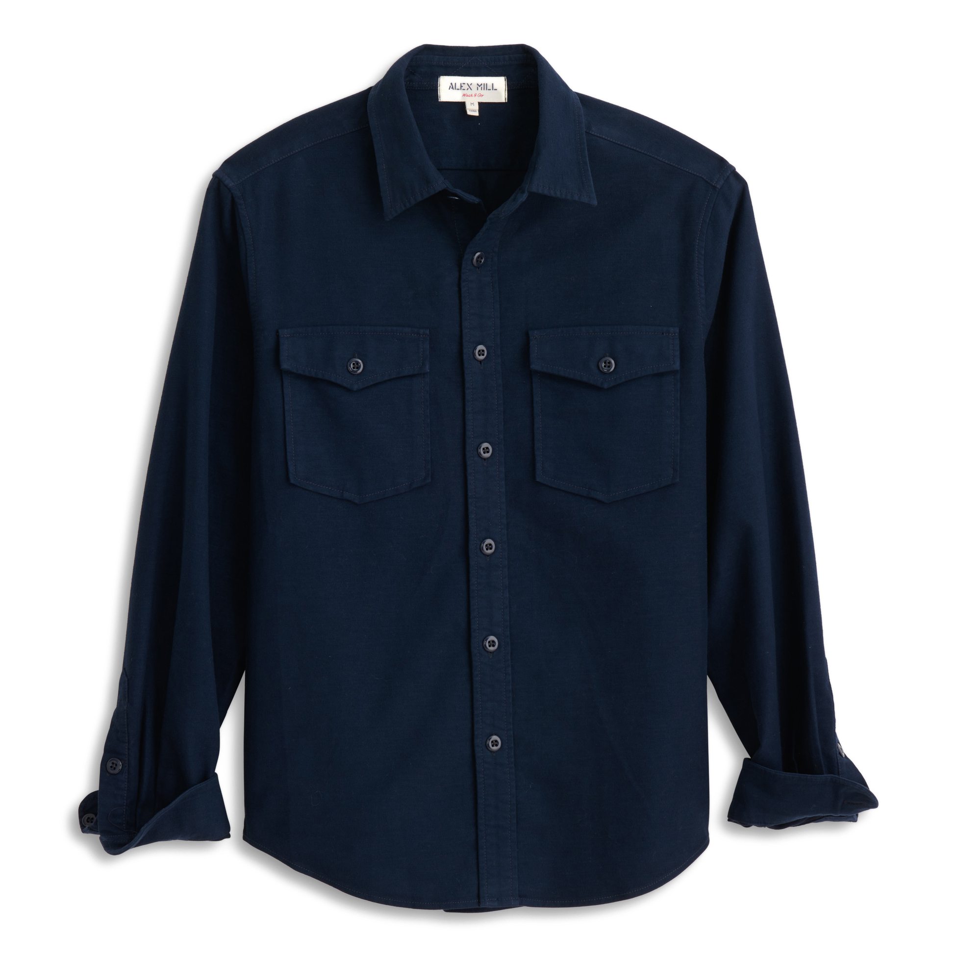 Alex Mill Frontier Chamois Shirt - Navy | Long Sleeve Shirts