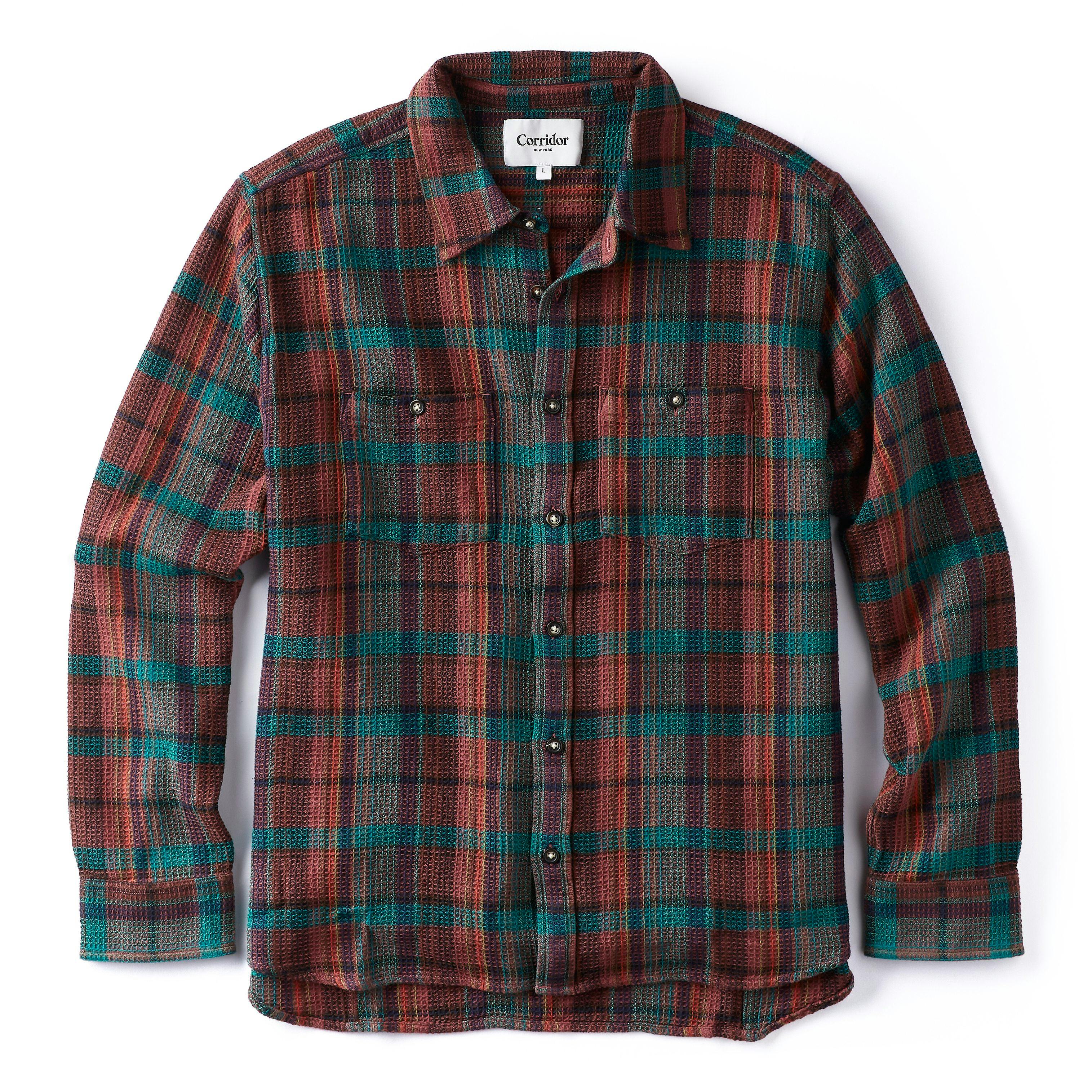 H Icon Woven Flannel Long Sleeve Shirt