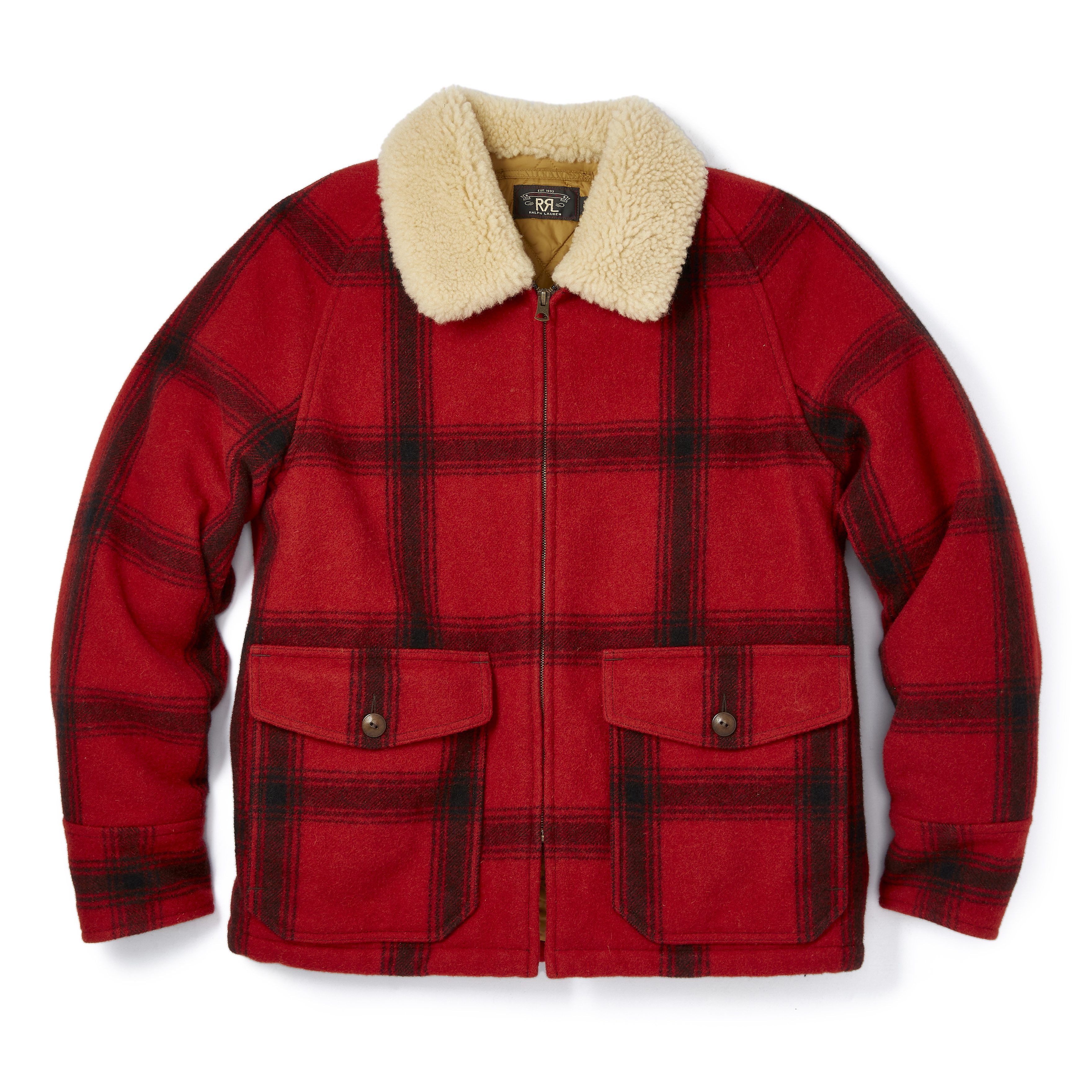 F*ラ様 RRL FIELD OILD COAT RRL Ralph Lauren DOUBLE RL Faux Fur Trim Oil Cloth Parka M