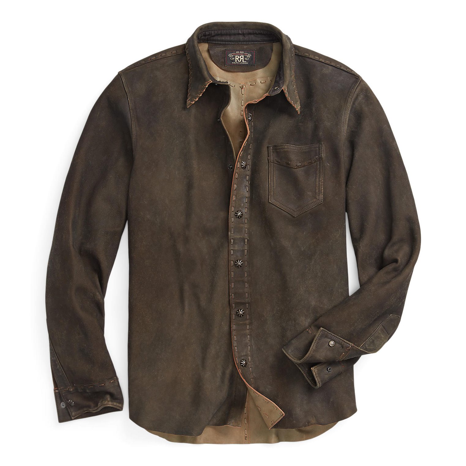 ruth libweさま専用 RRL Suede Frontier Western Shirt - Black Over Brown | Long Sleeve