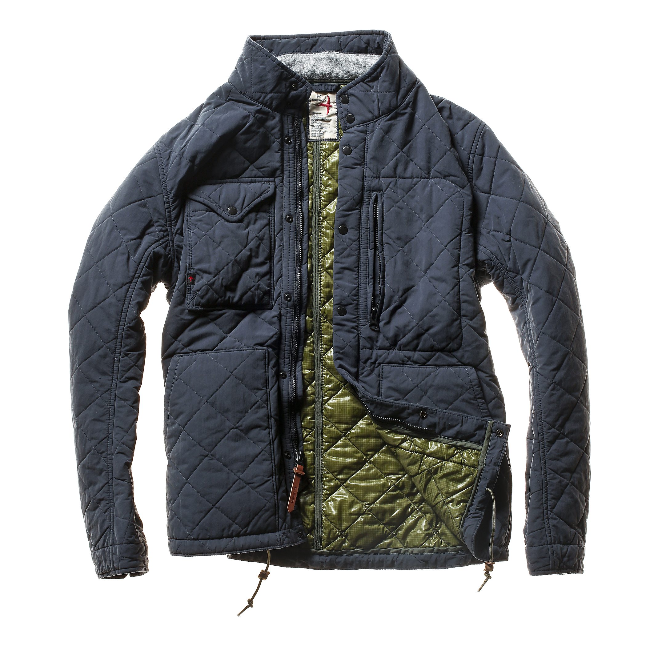 Relwen Quilted Insulated Tanker Jacket - Navy | Quilted Jackets