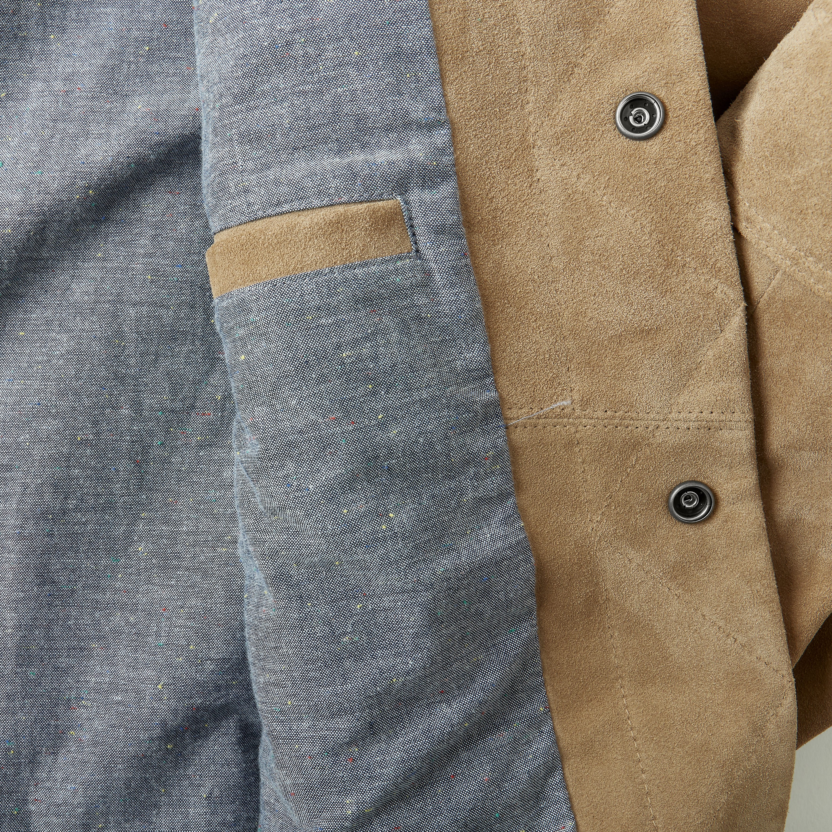 Flint and Tinder Golden Bear Suede Trucker - Taupe | Trucker