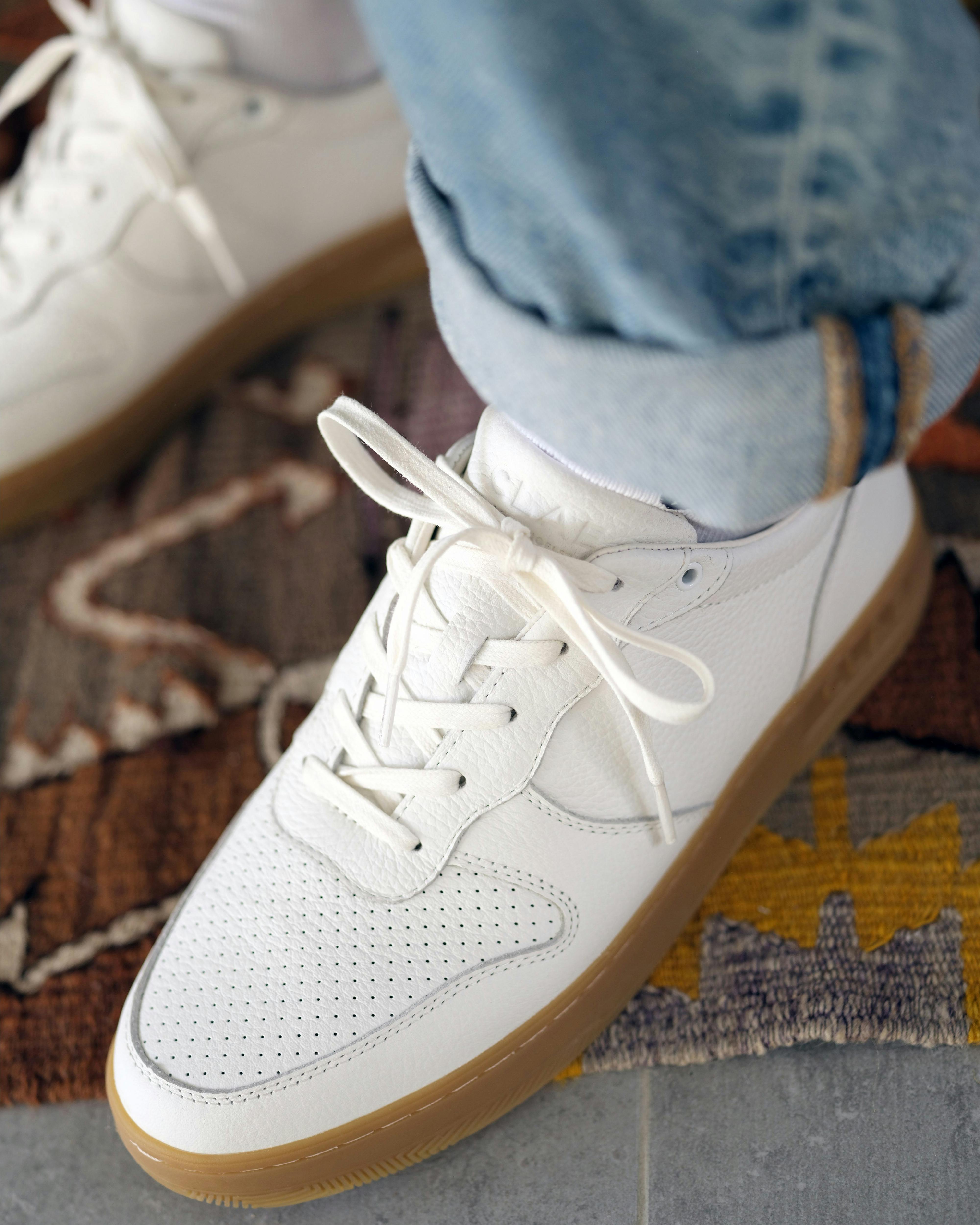 Clae Footwear Clae Malone White CLAE Malone Leather Sneaker White