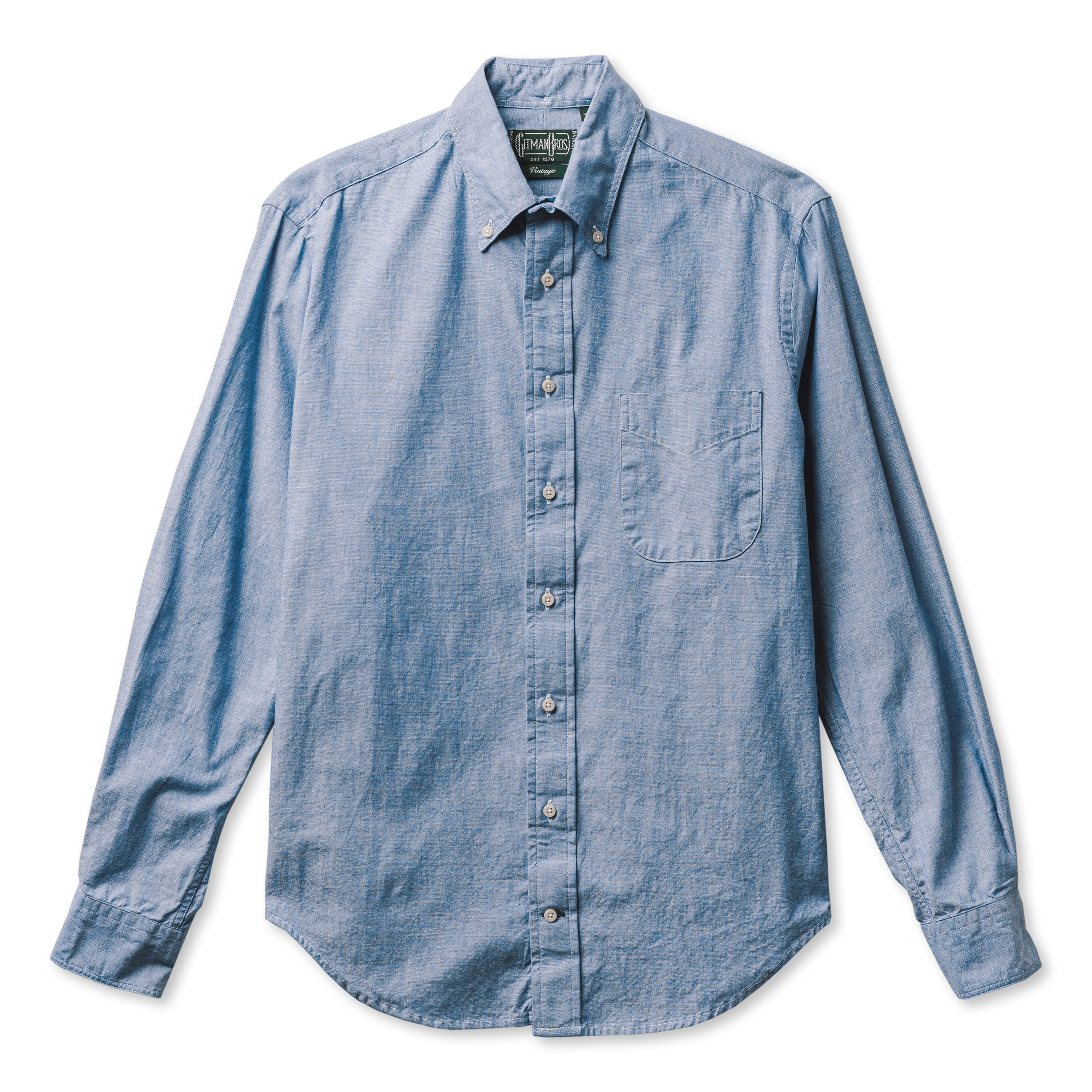 Gitman Vintage Classic Chambray Shirt - Chambray | Long Sleeve