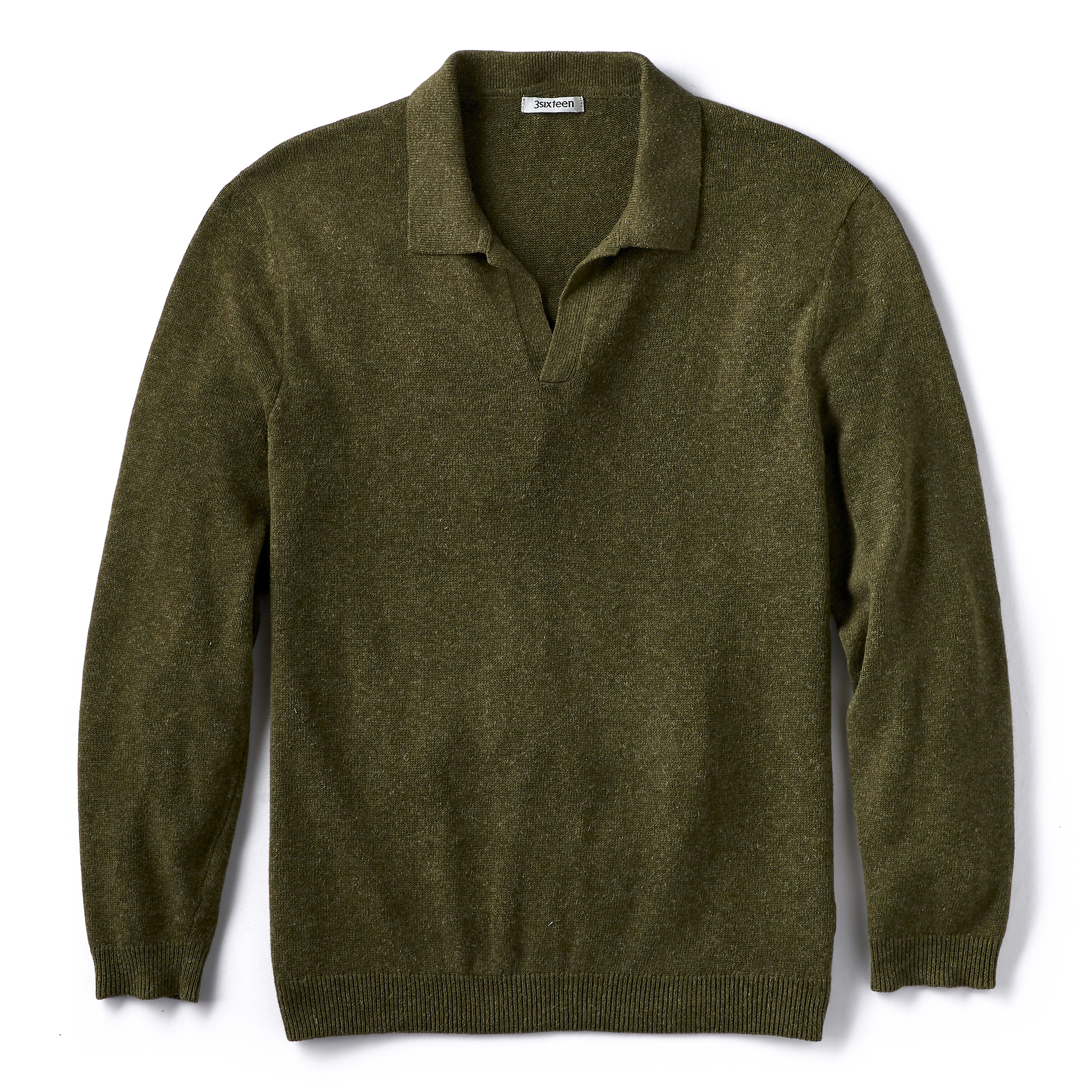☆YALE☆ HERITAGE DAN CABLE SHORTSLEEVE POLO KNIT OLIVE LIME Fine-Knit Polo Sweater - White/dark green striped - Ladies