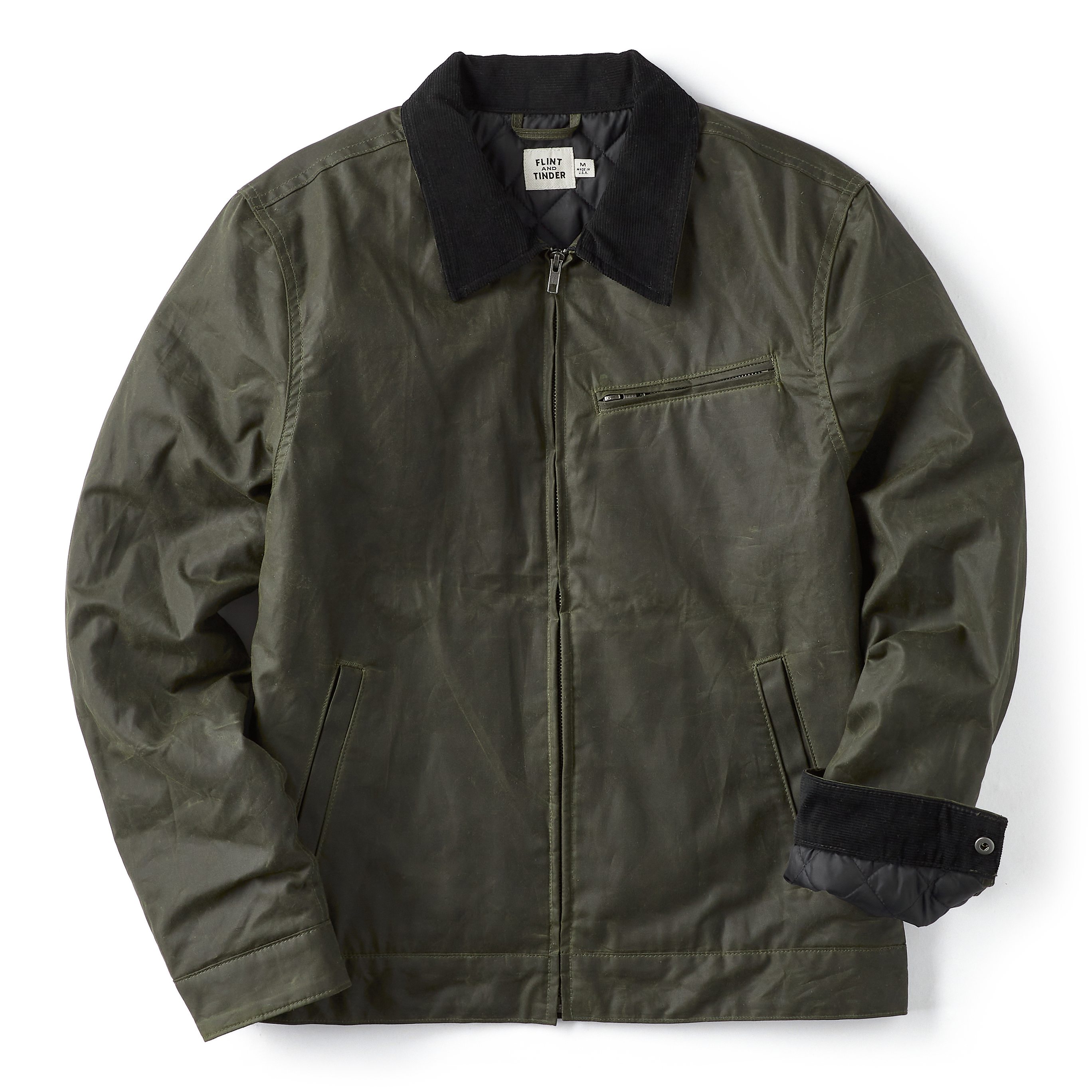 Flint and Tinder American Made Waxed Mill Jacket - Forest | Waxed