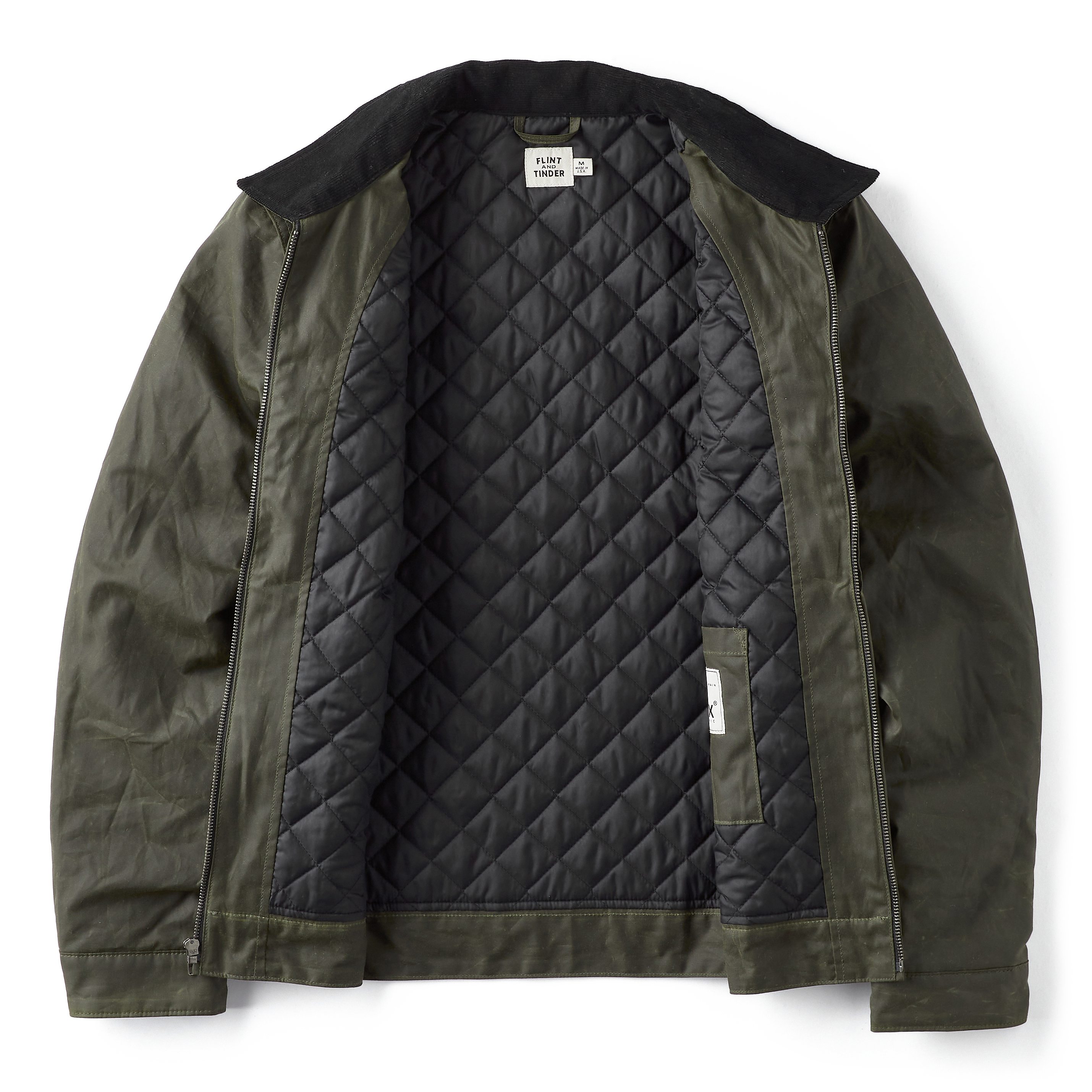 Flint and Tinder Flannel-Lined Waxed Trucker Jacket - Havana