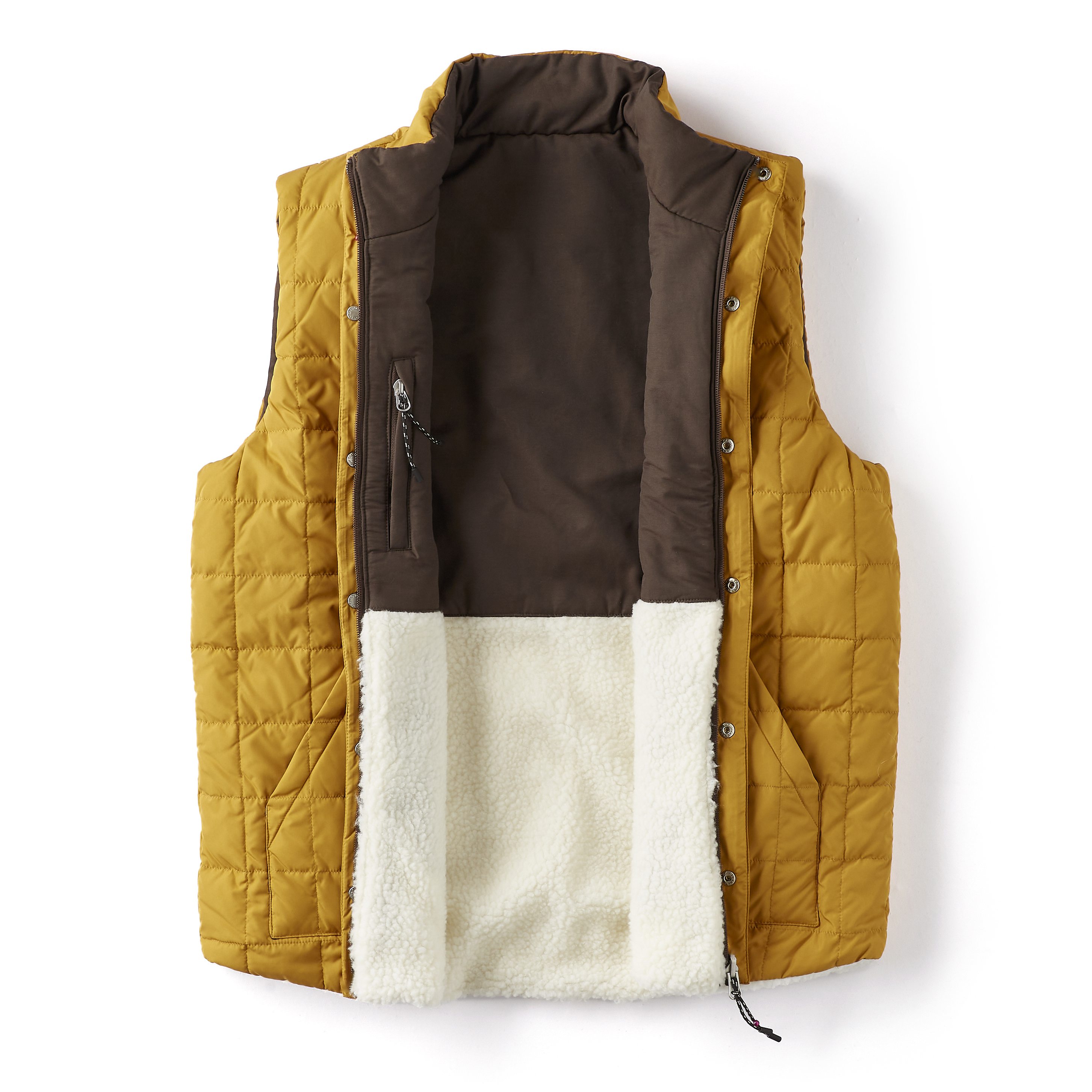 TAION Military Reversible Insulated Down Vest - Camel/Dark