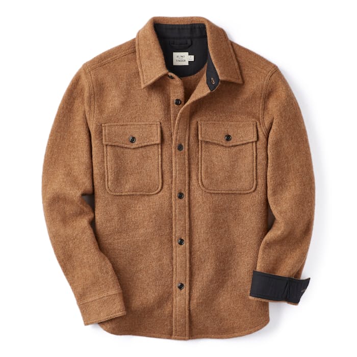 Boiled Wool Oversized Western Shirt Jacket – Tibi Official