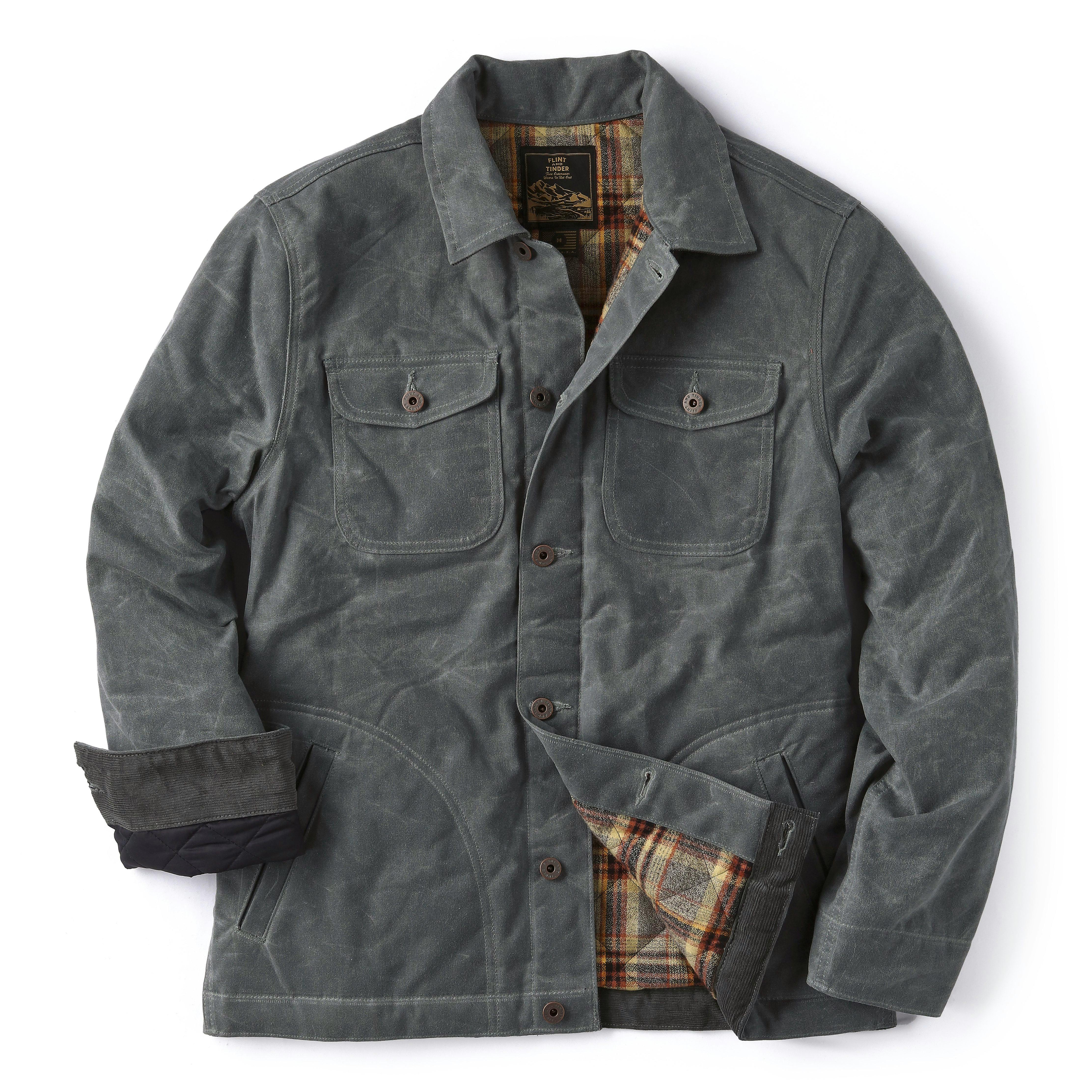 Flannel-Lined Quilted Waxed Rancher