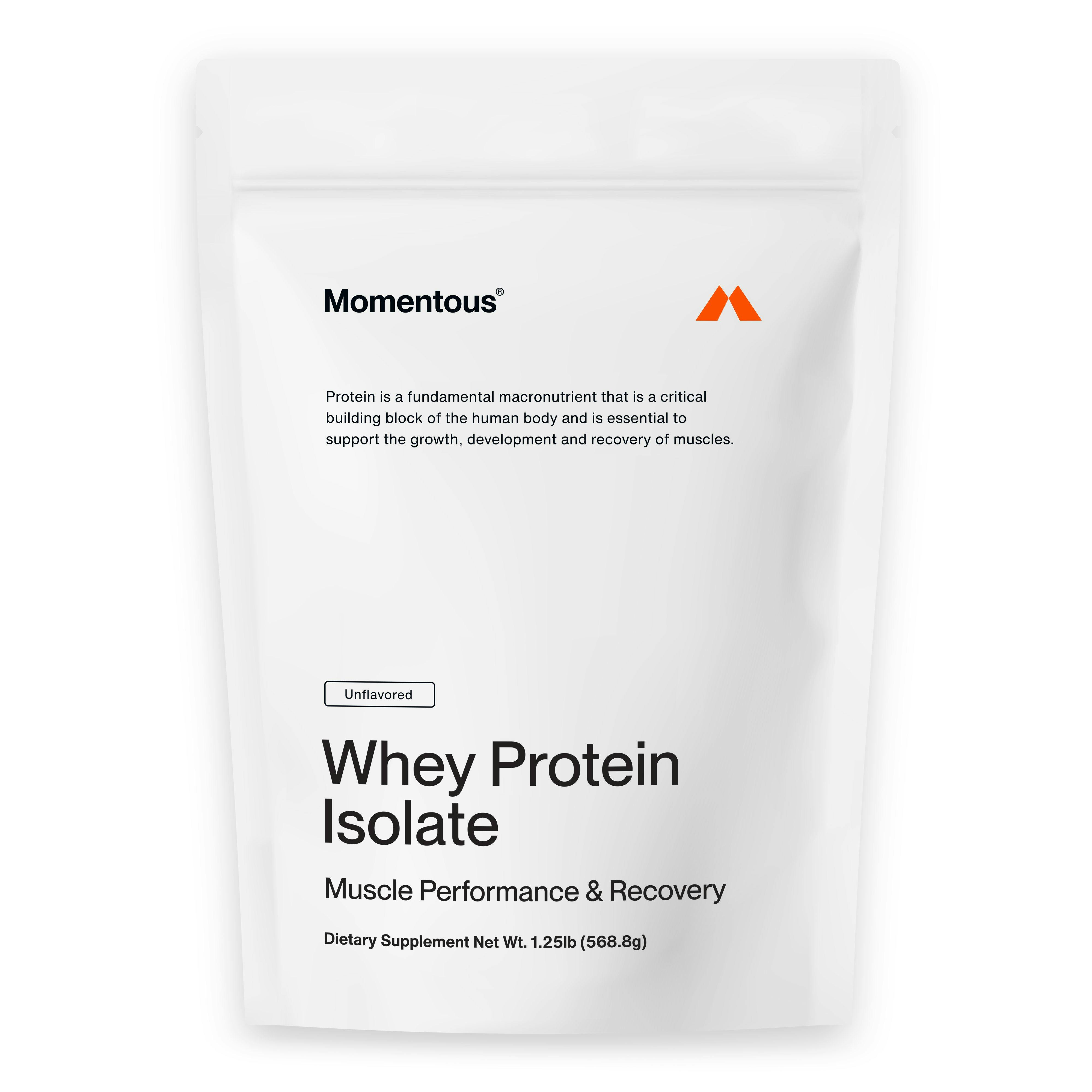 Momentous Grass Fed Whey Protein - Unflavored, Gym & Wellness