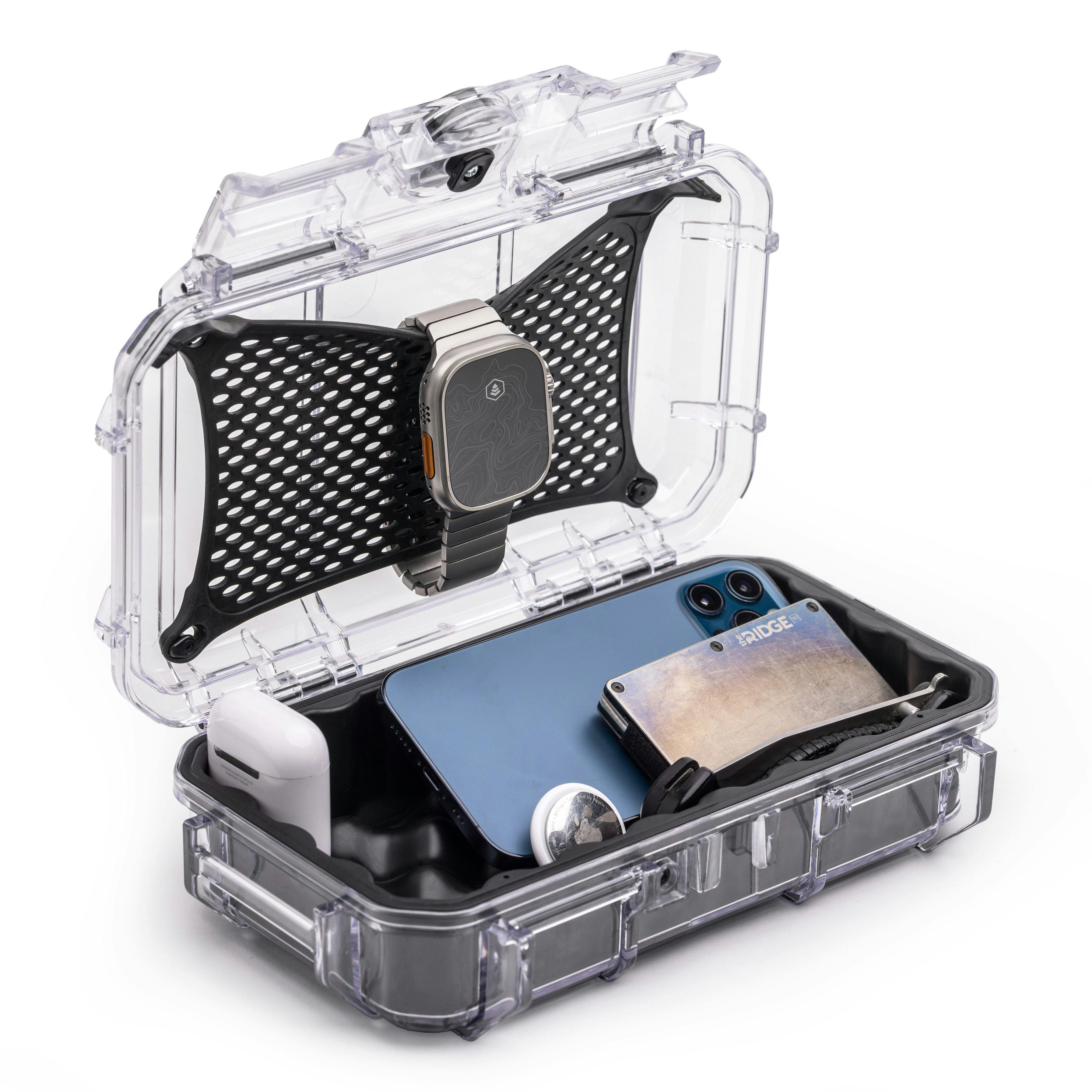 Evergreen Cases Seahorse 56 EDC Dry Box - Clear / Rubber Insert, Audio and  Tech