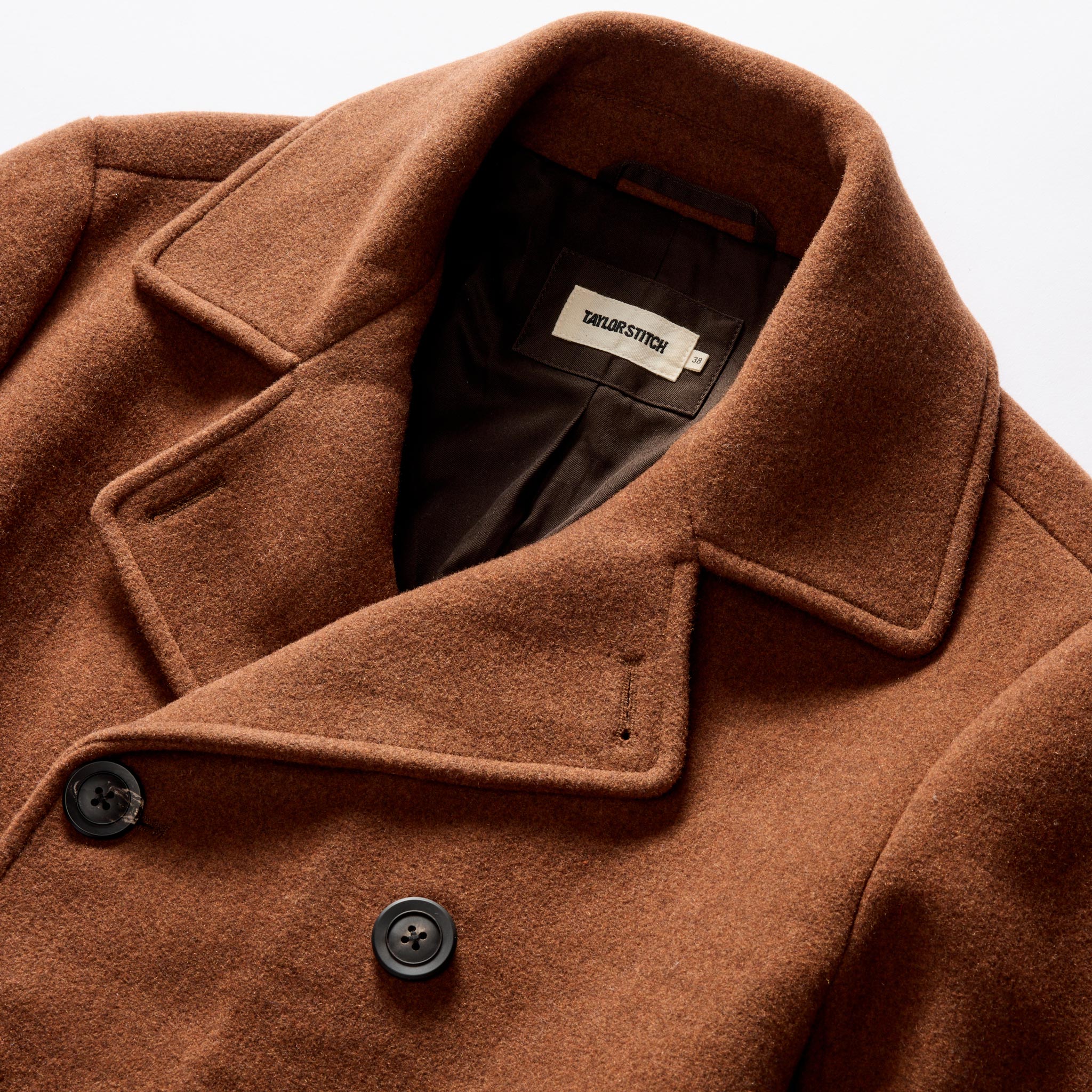 Taylor Stitch The Mariner Wool Coat - Tarnished Copper