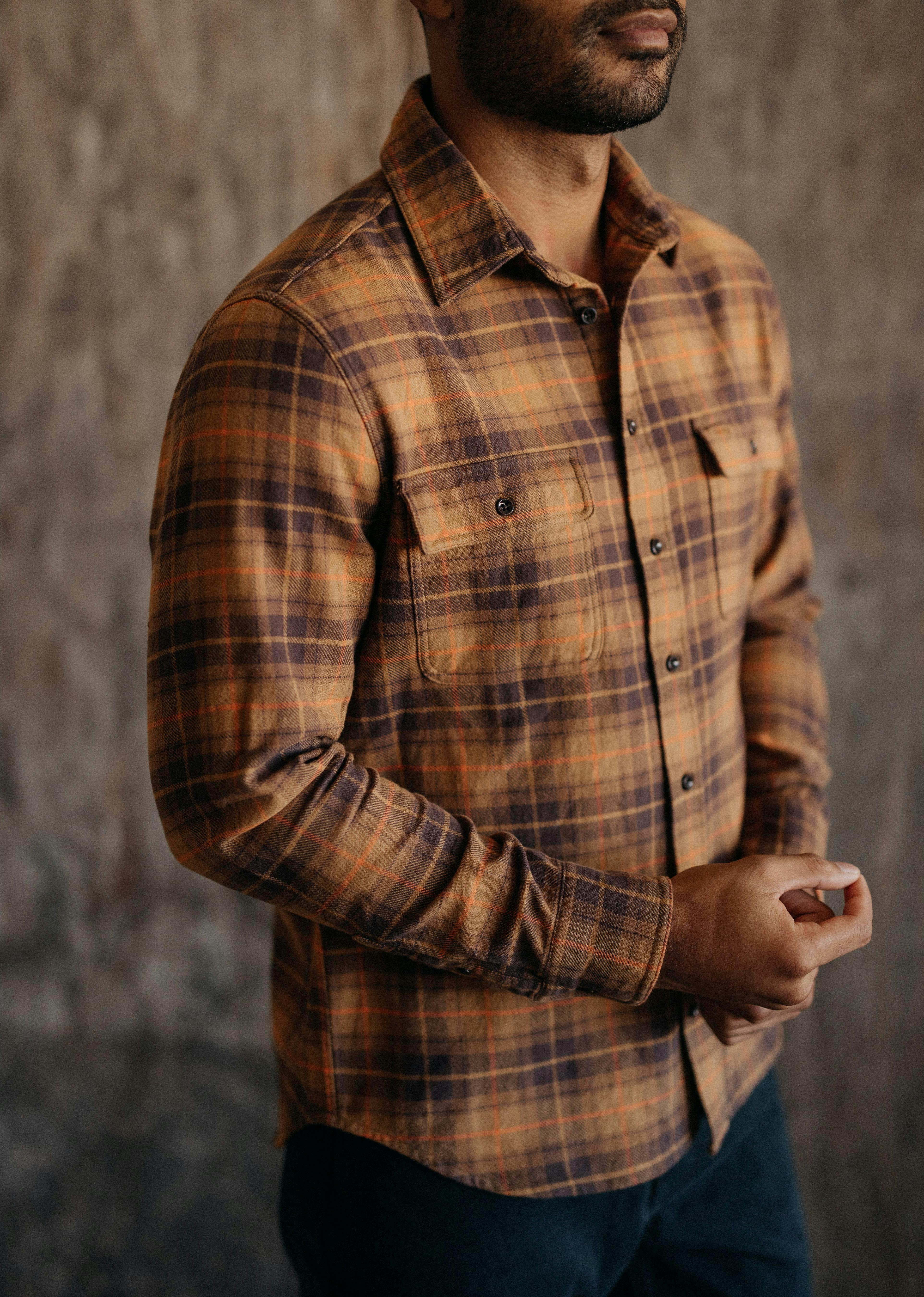 Taylor Stitch The Ledge Shirt in Brass Plaid