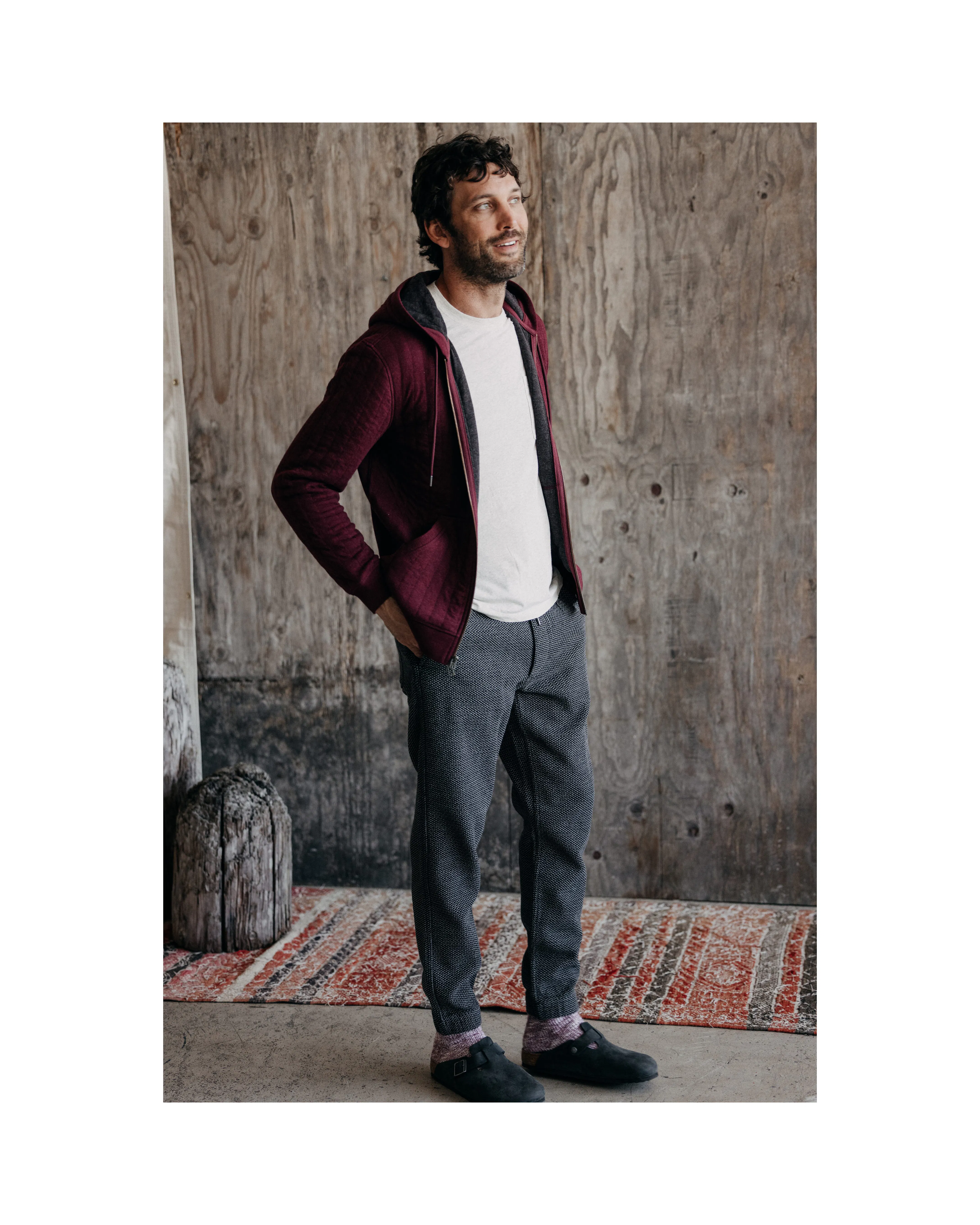 Taylor Stitch The Apres Full Zip Hoodie - Burgundy Quilt | Full-Zip Hoodies | Huckberry Taylor Stitch The Apres Full Zip Hoodie - Burgundy Quilt | Full-Zip Hoodies | Huckberry